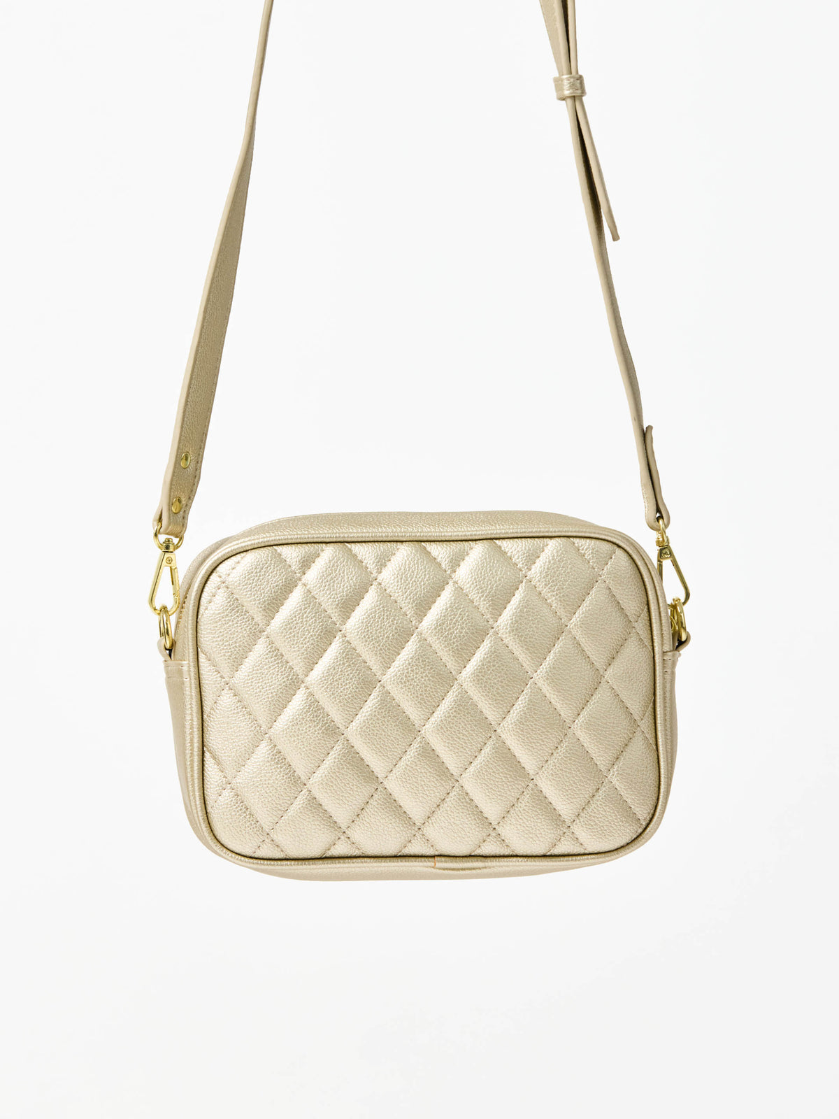Essential Quilted Crossbody Bag | Champagne