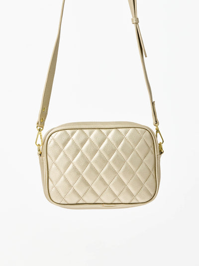 Essential Quilted Crossbody Bag | Champagne