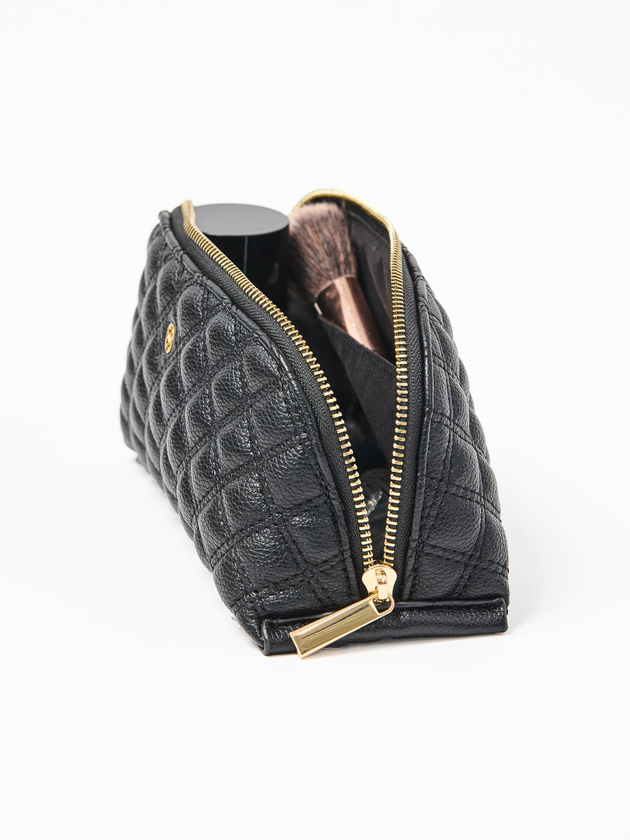 Small Quilted Essential Pouch | Black