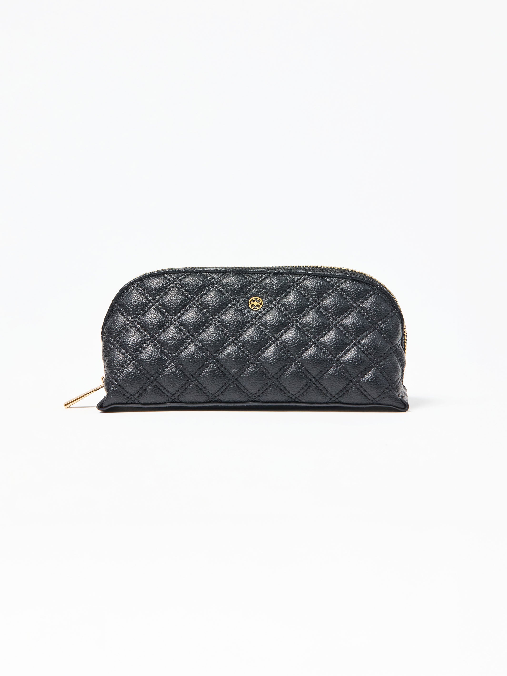 Small Quilted Essential Pouch | Black