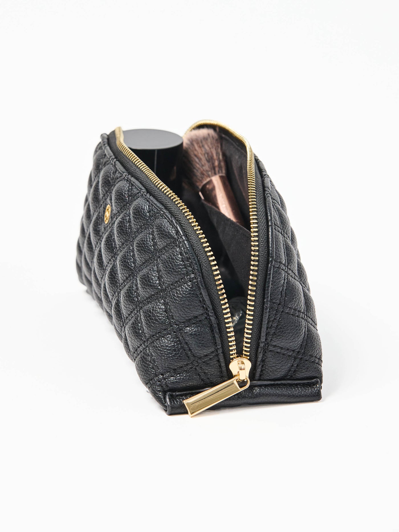 Small Quilted Essential Pouch | Black