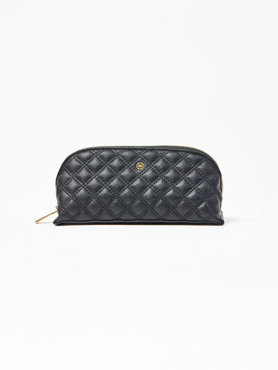 Small Quilted Essential Pouch | Black