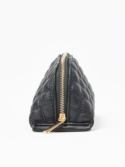 Small Quilted Essential Pouch | Black