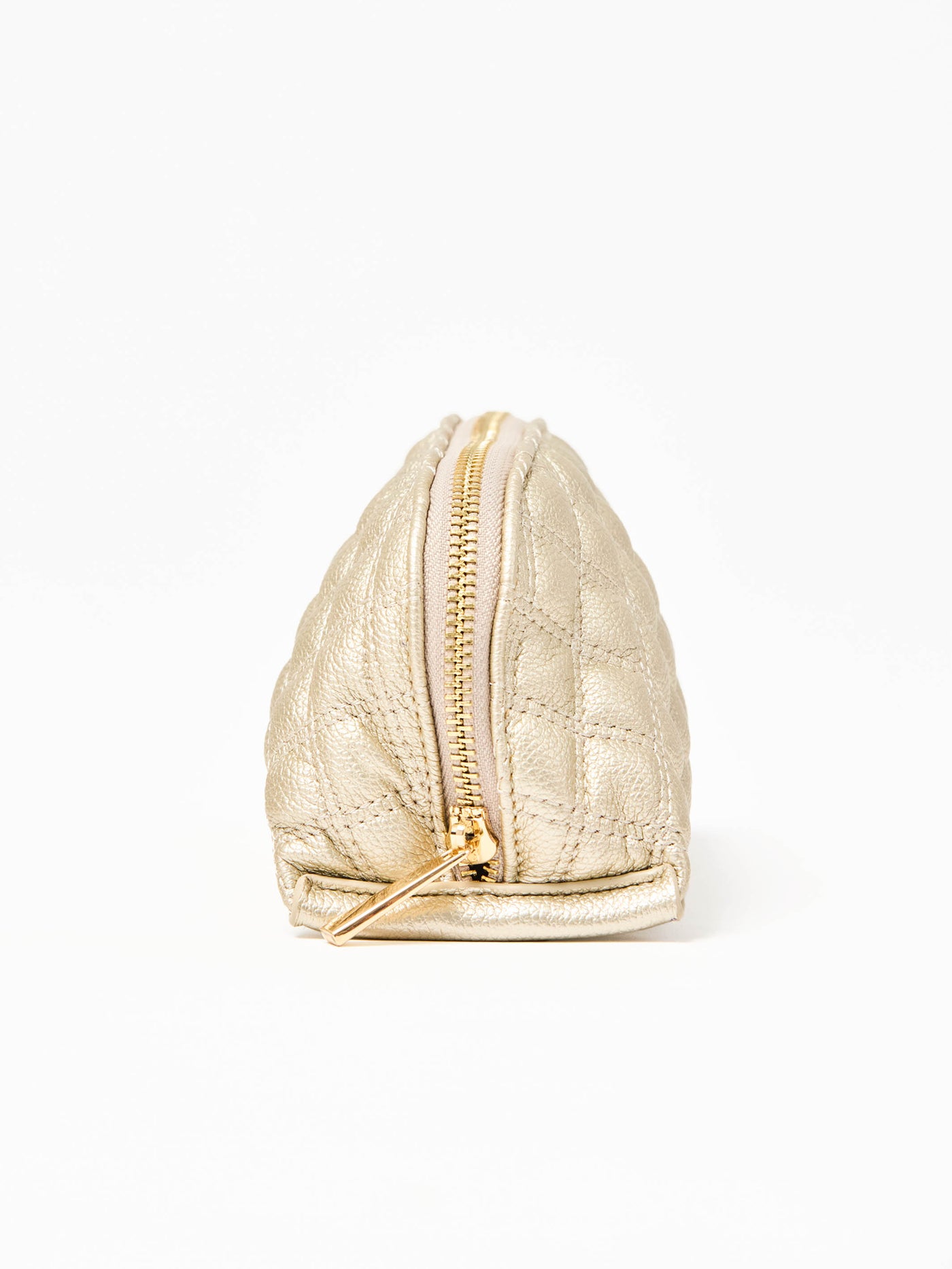 Small Quilted Essential Pouch | Champagne