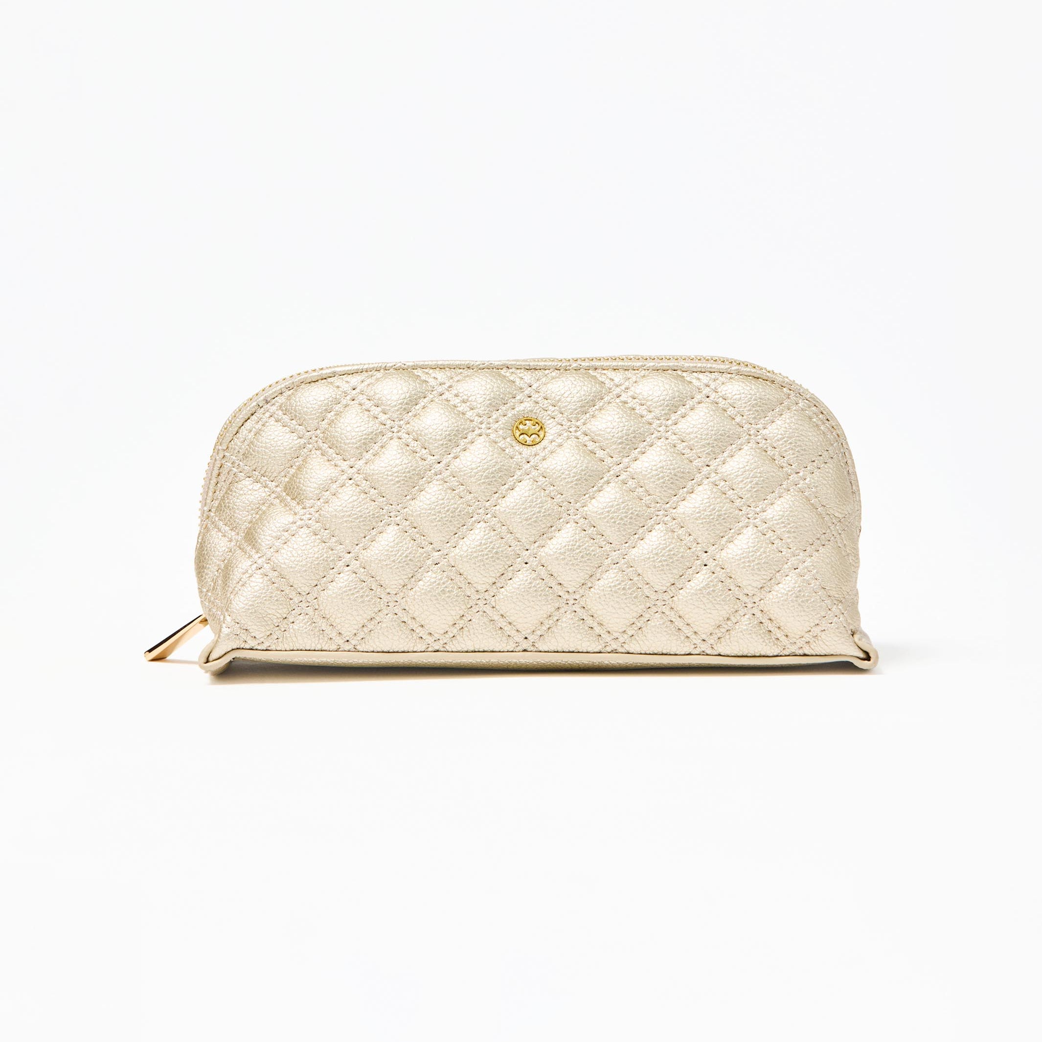 Small Quilted Essential Pouch | Champagne