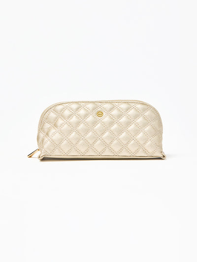 Small Quilted Essential Pouch | Champagne