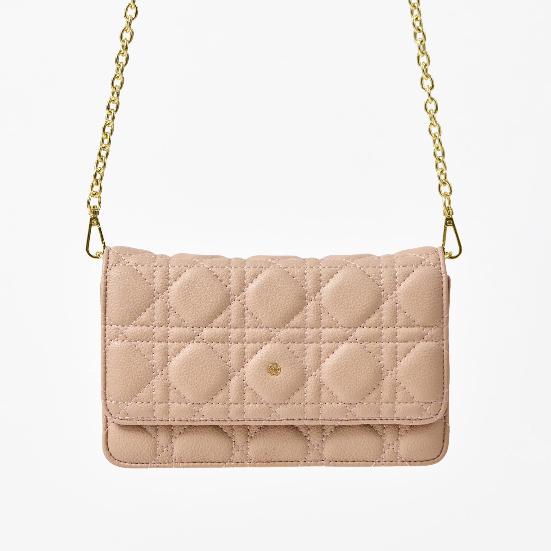 Night Out Quilted Crossbody Bag | Tan