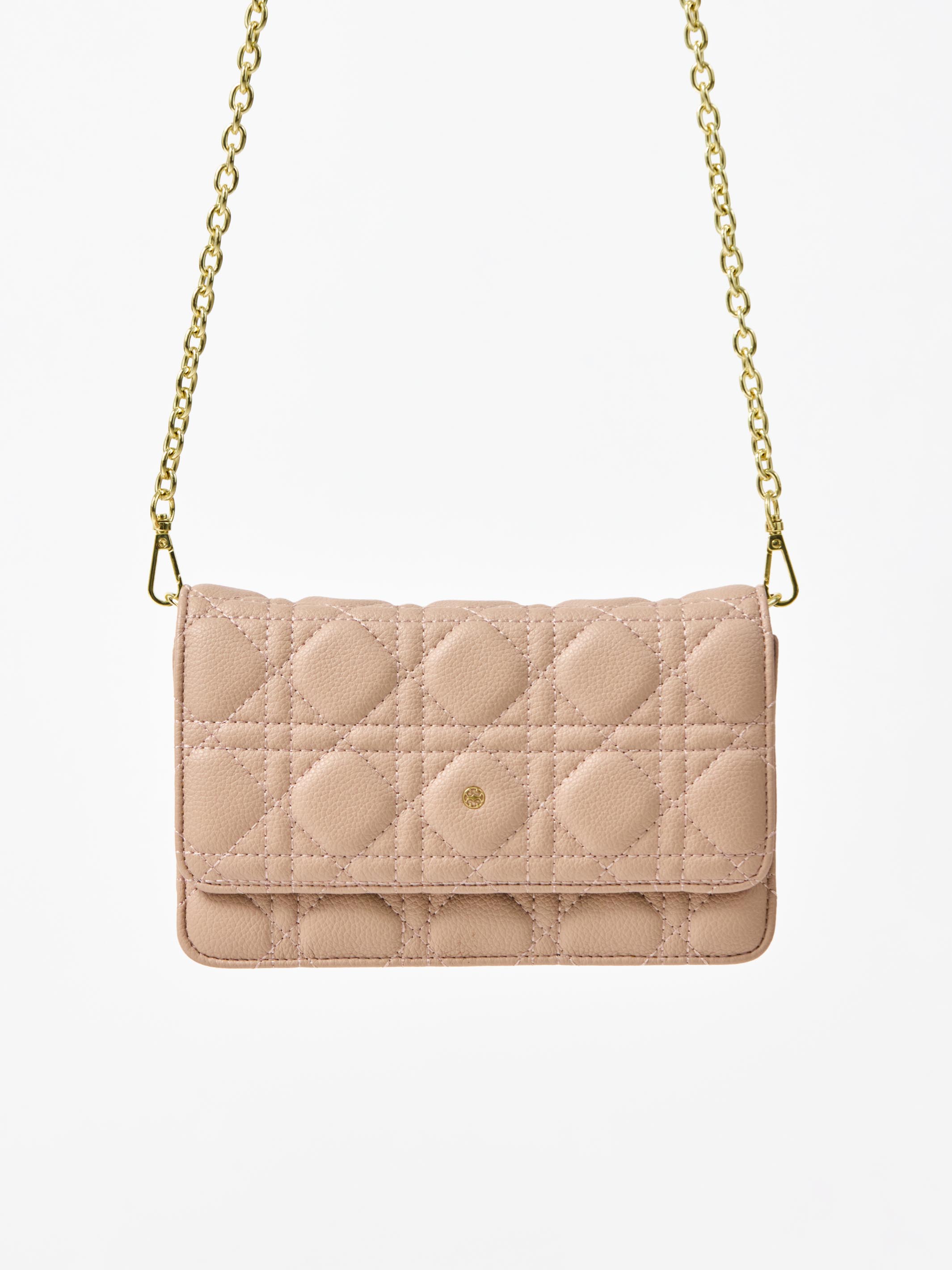 Night Out Quilted Crossbody Bag | Tan