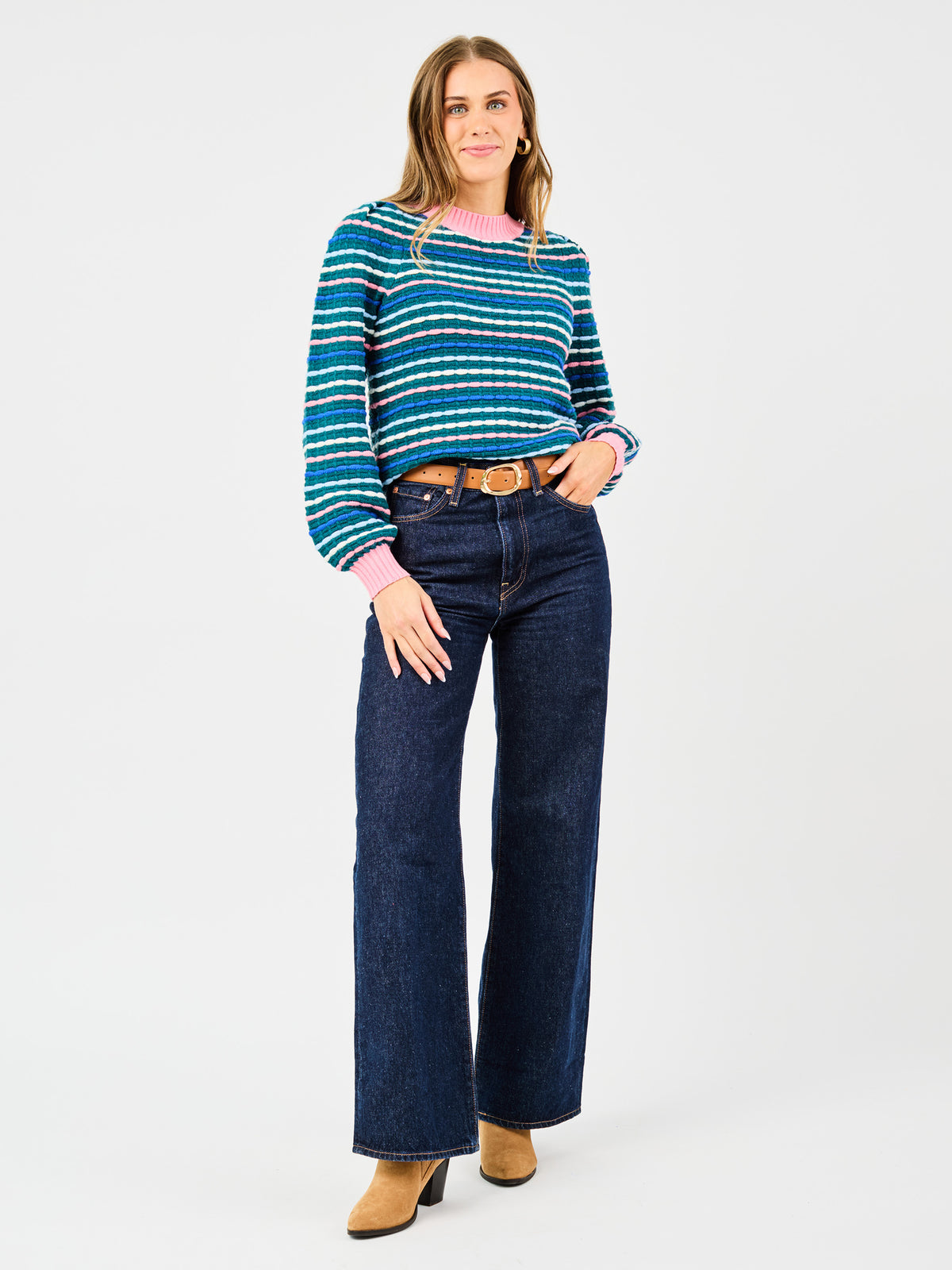 Annabelle Sweater | Teal Multi