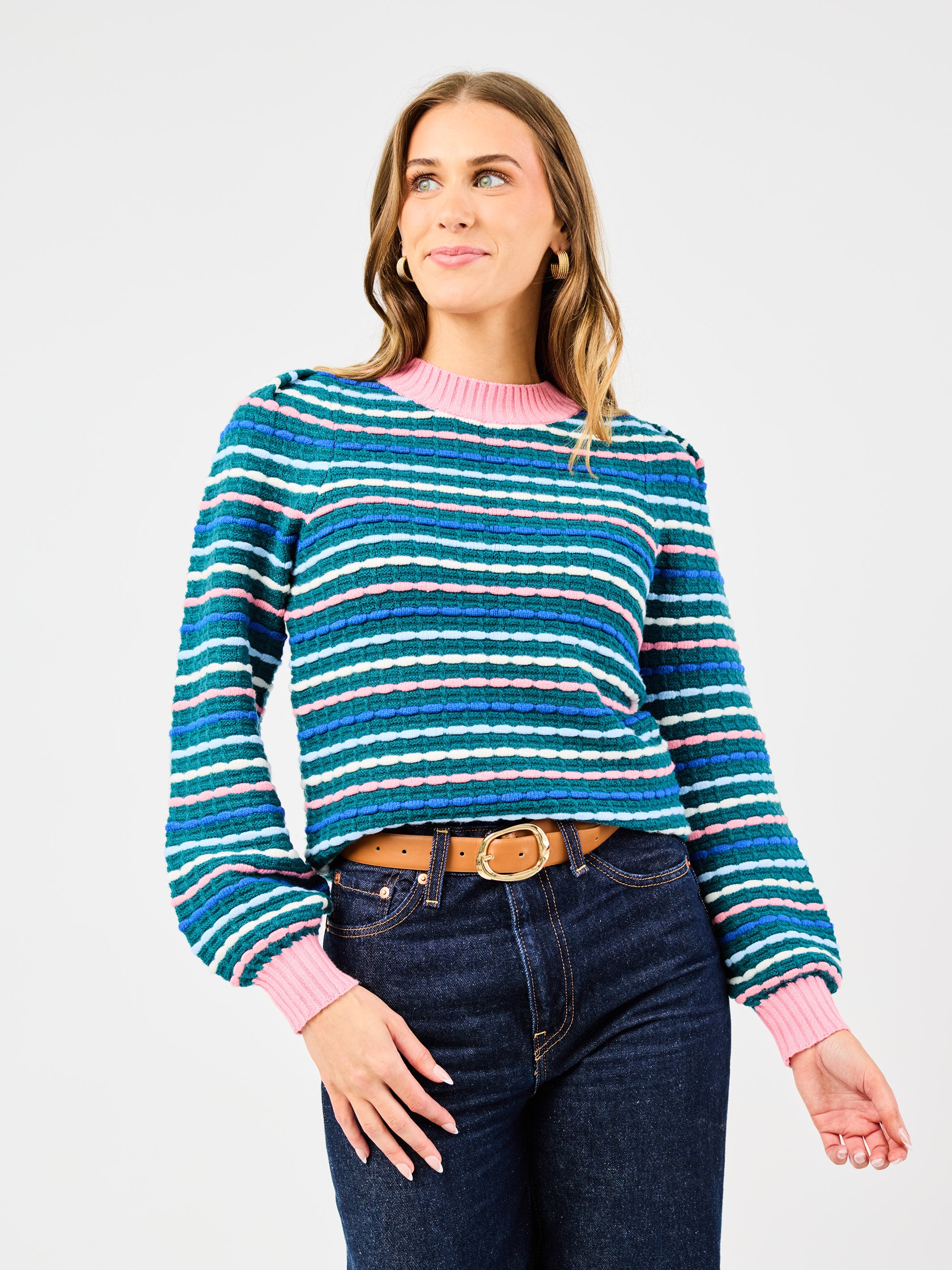 Annabelle Sweater | Teal Multi