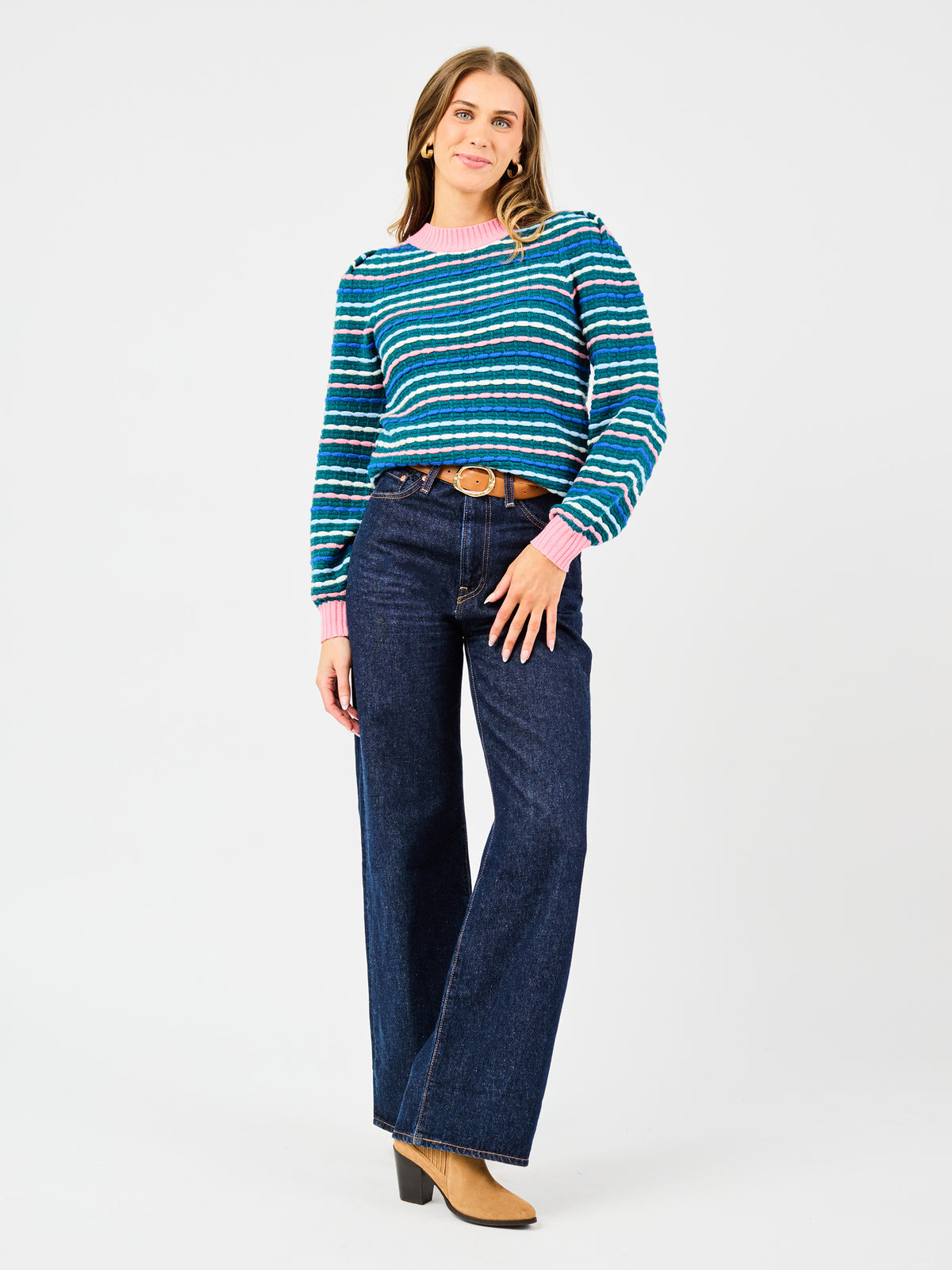 Annabelle Sweater | Teal Multi