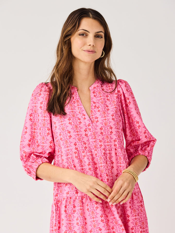 Cameron Dress | Heirloom Vine Pink  Mary Square
