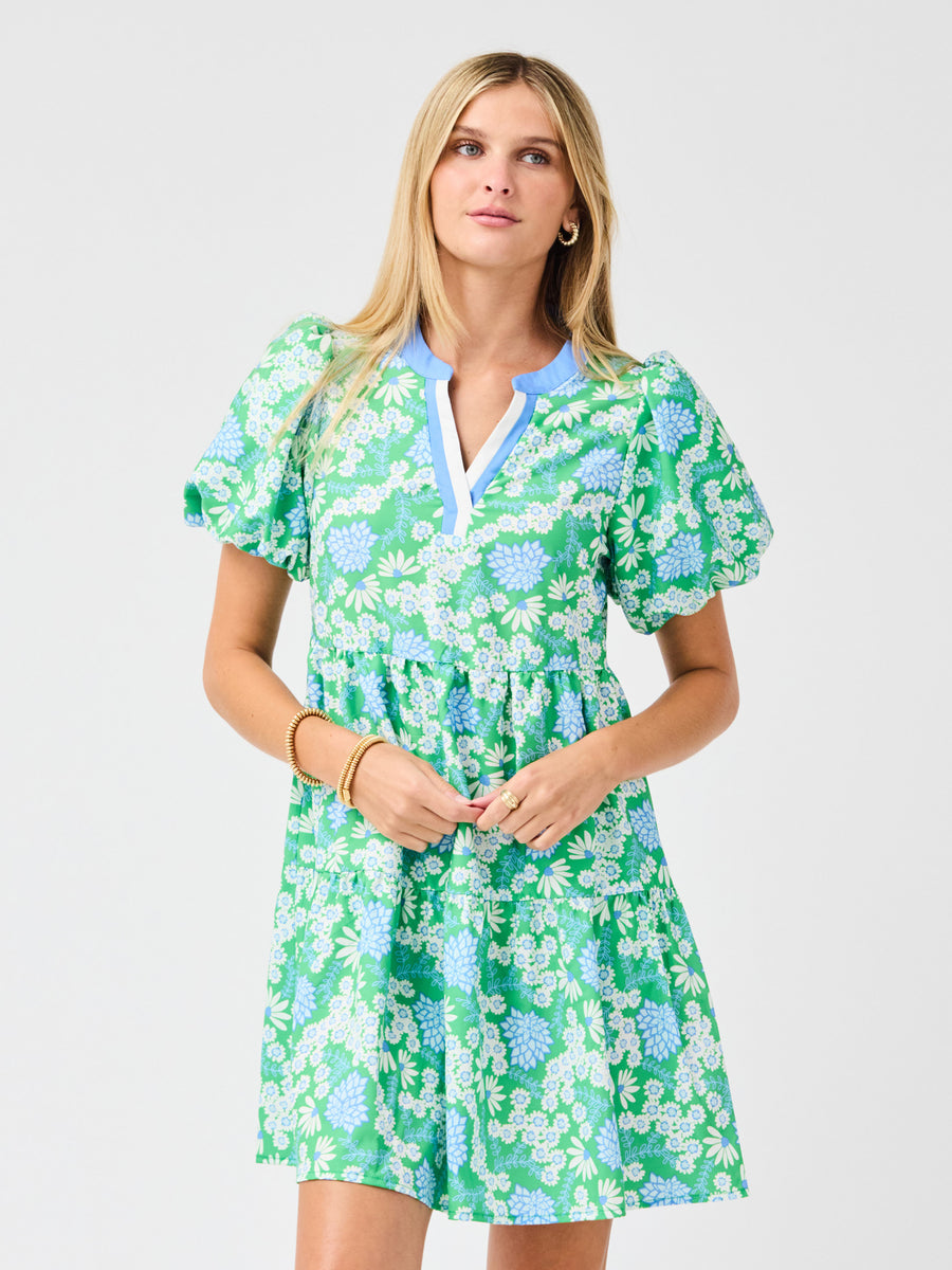 Mini Dress Kinsley Daisy Chain Green XS Mini Dress Kinsley Daisy Chain Green XS