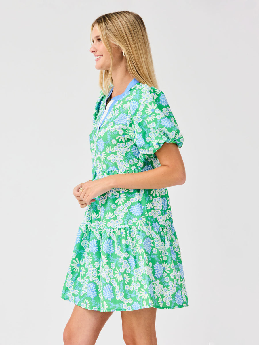 Mini Dress Kinsley Daisy Chain Green XS