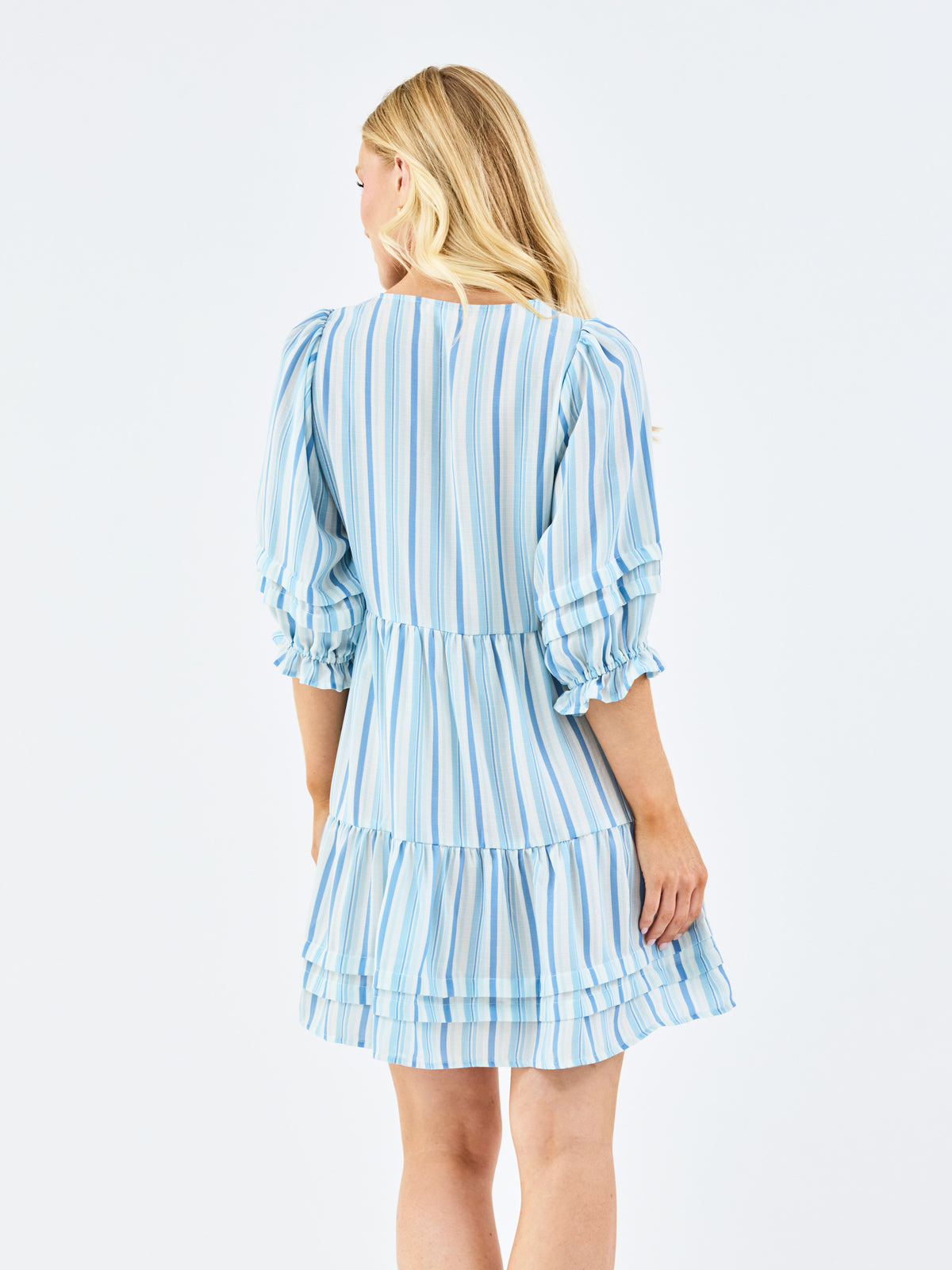 Raya Dress | Harbor Lines Blue