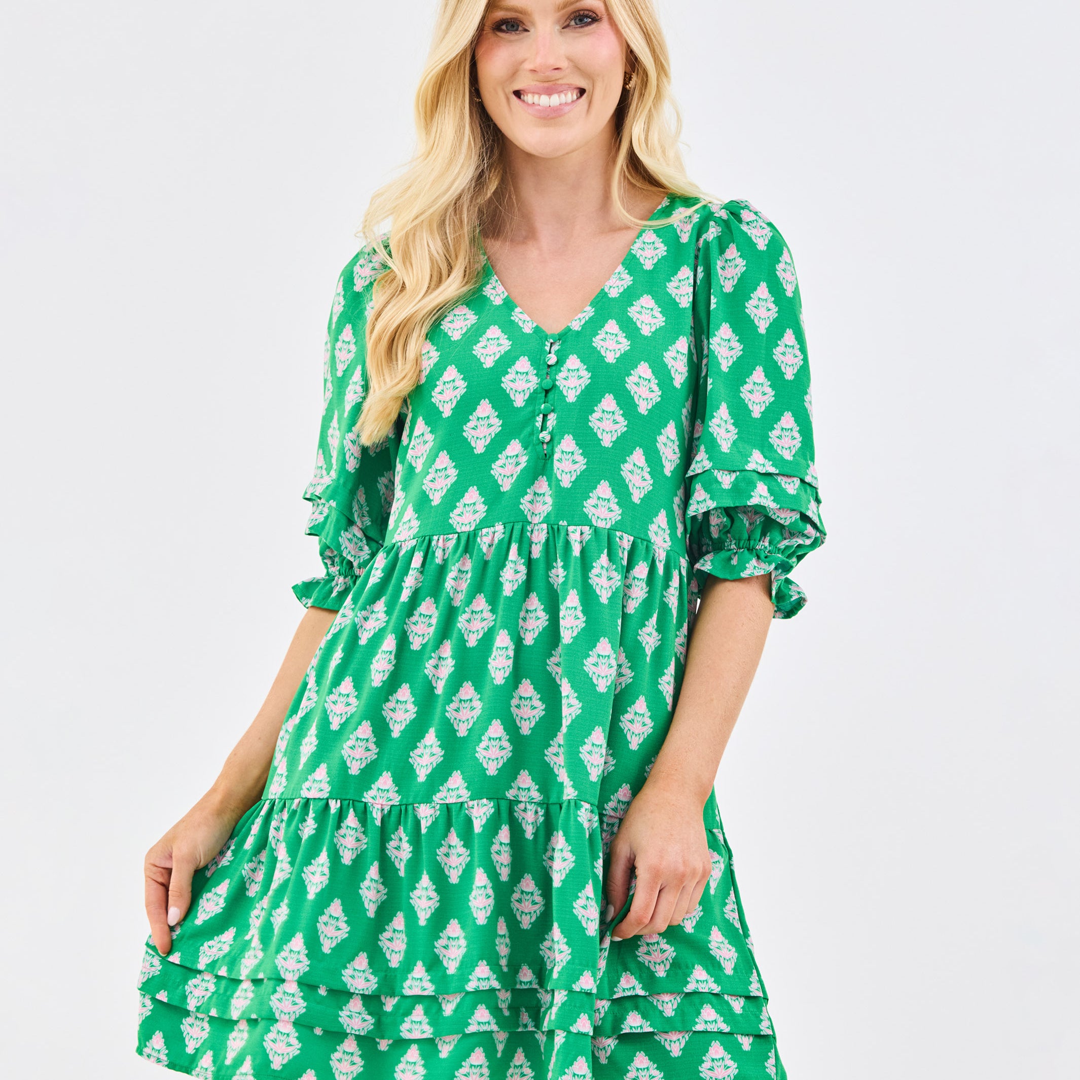 Raya Dress | Early Riser Green