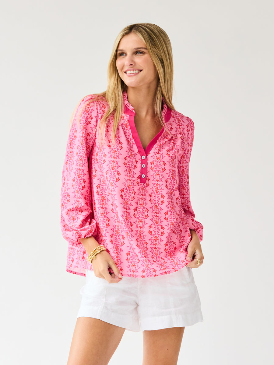 Gianna Top | Heirloom Vine Pink – Mary Square