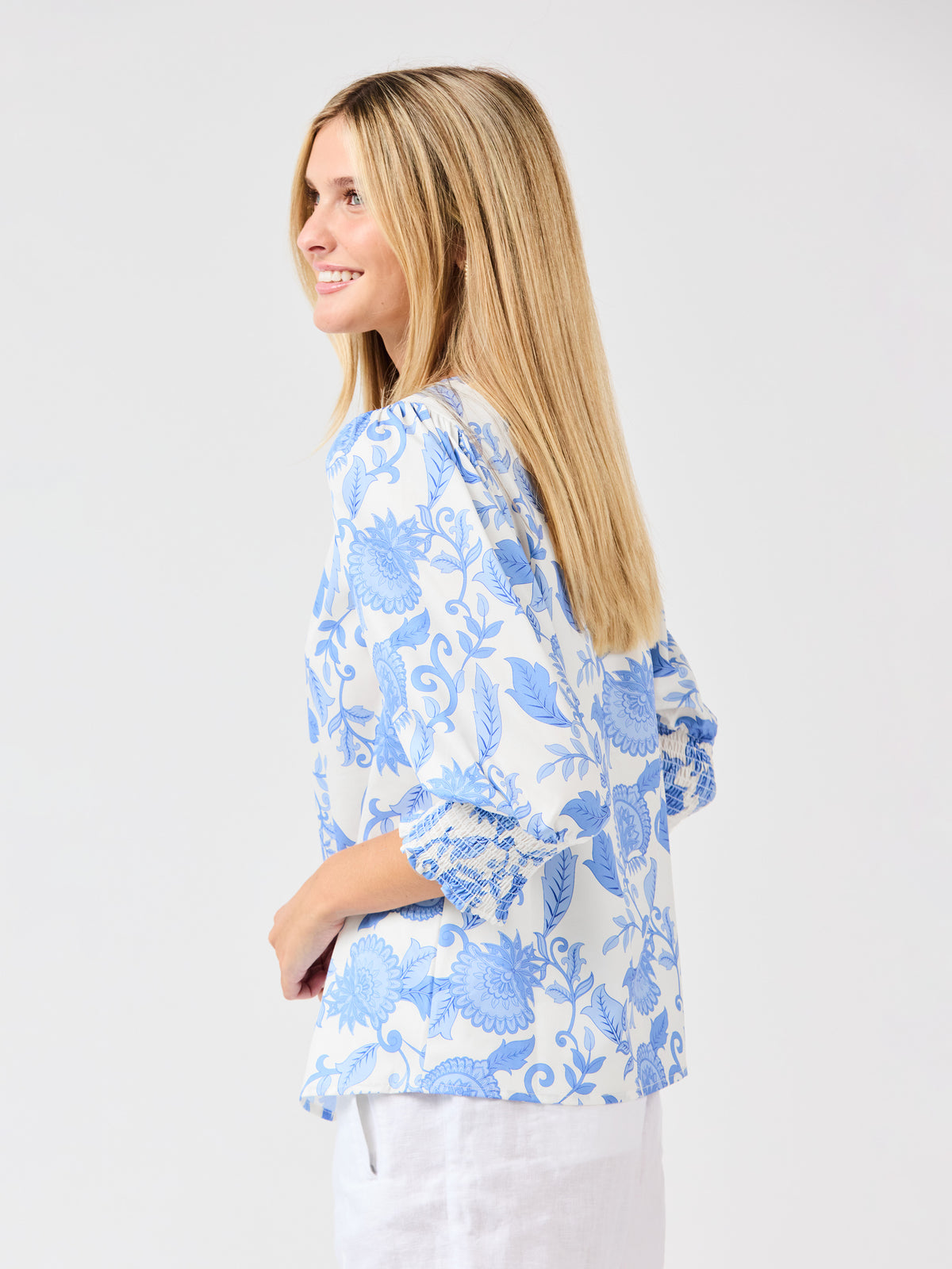 Ashlyn Top | Porcelain Vines Blue