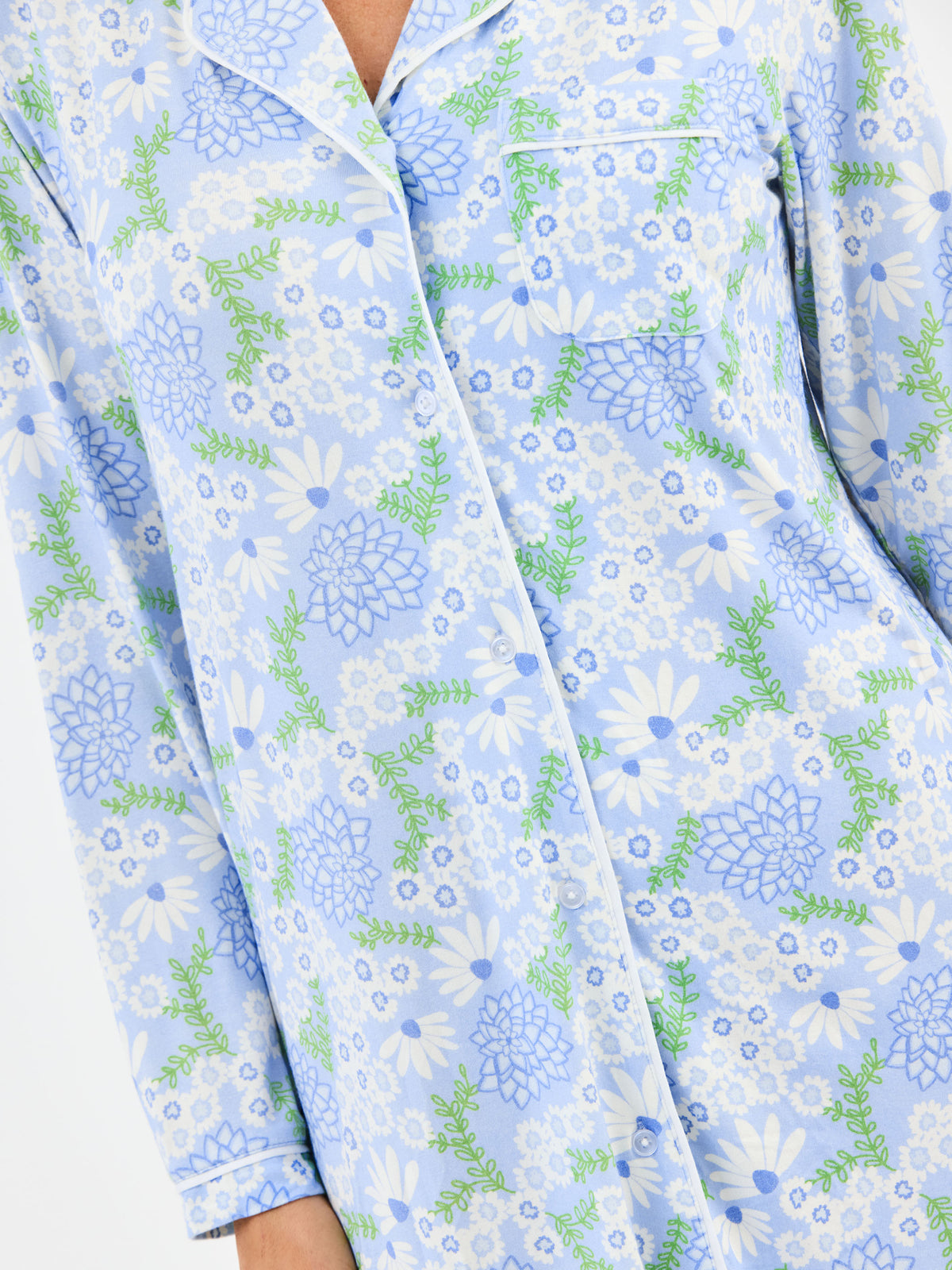 Women's Charlotte Nightshirt | Daisy Chain Blue