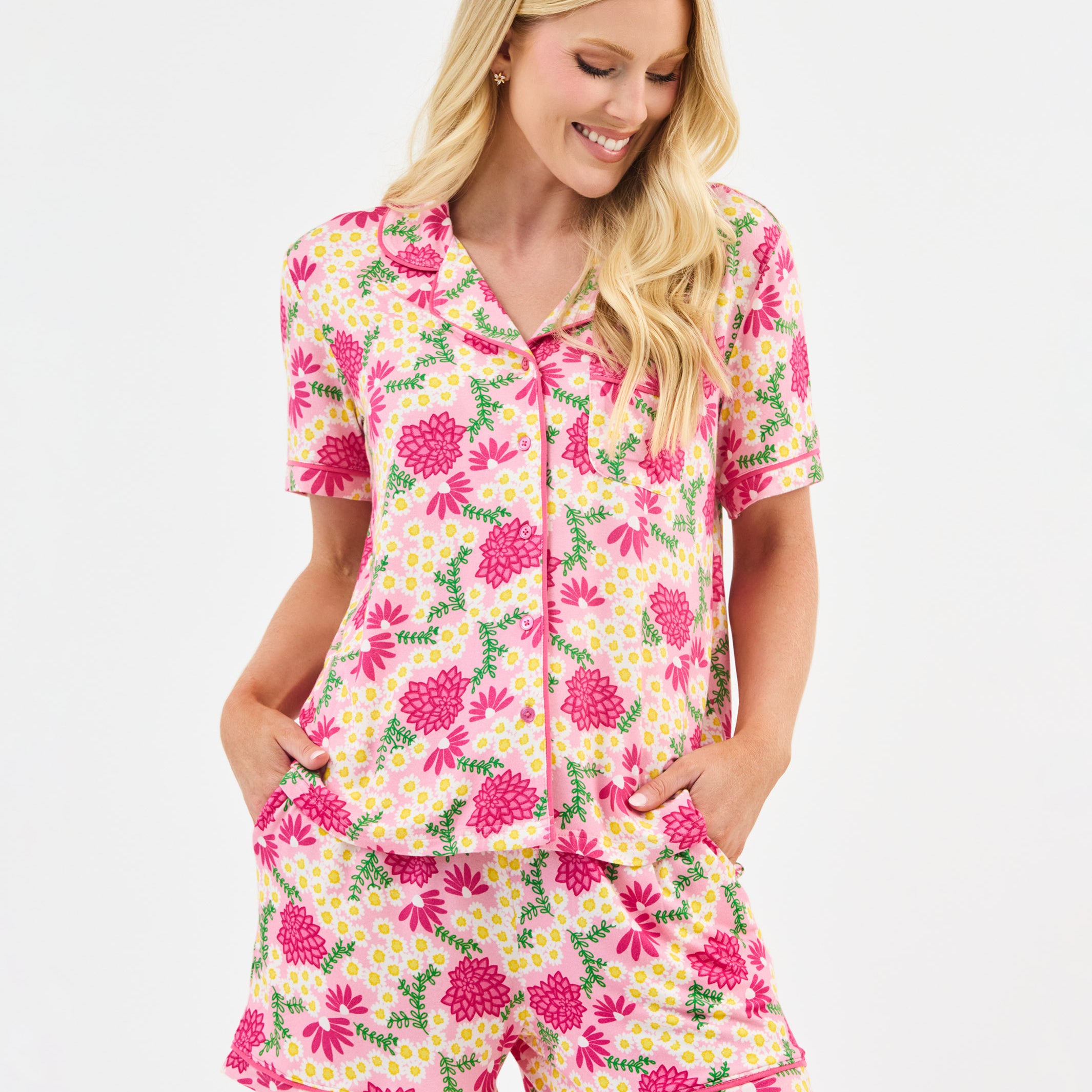 Women's Charlotte Shorts Set | Daisy Chain Pink