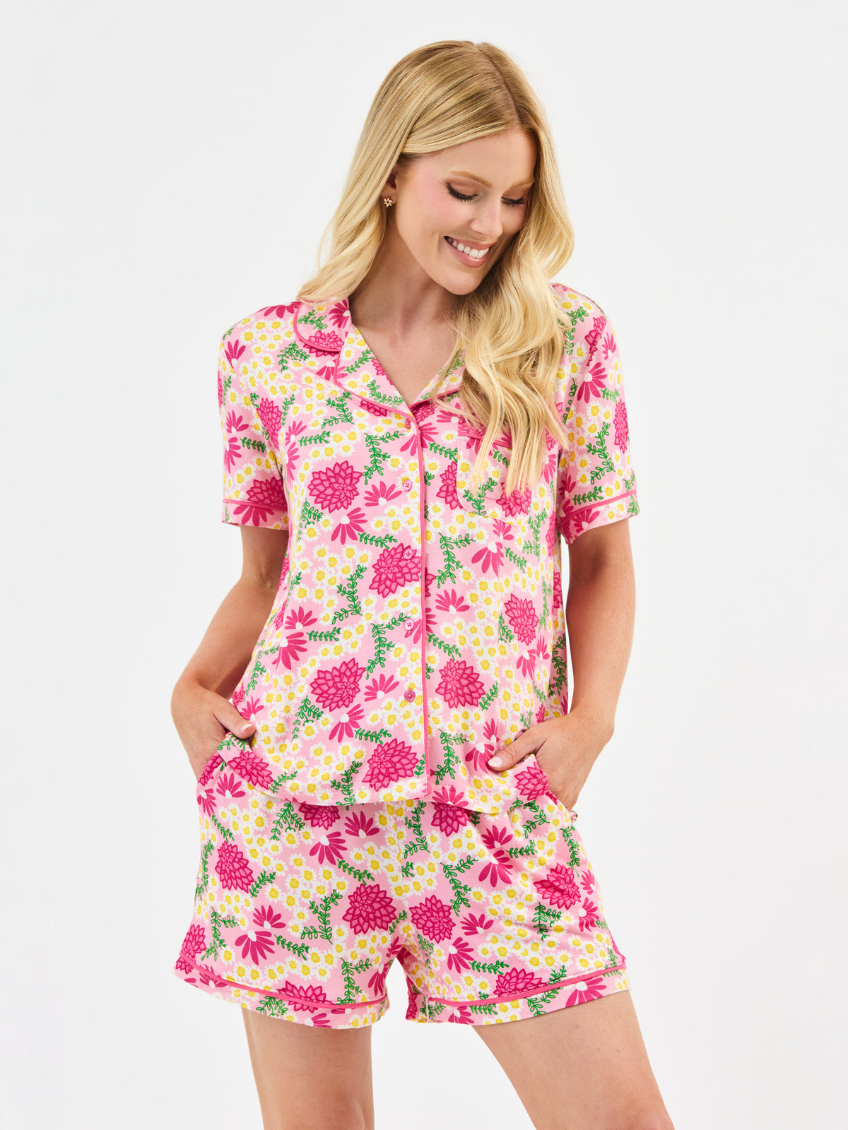 Women's Charlotte Shorts Set | Daisy Chain Pink