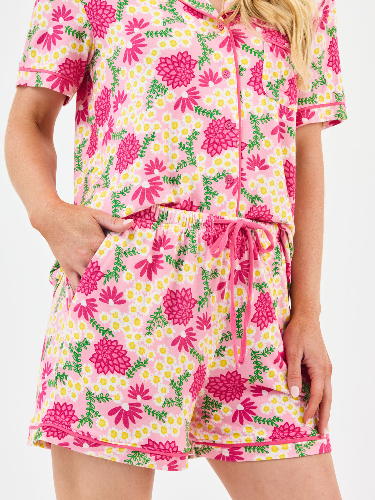 Women's Charlotte Shorts Set | Daisy Chain Pink