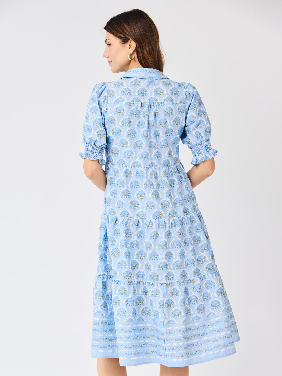 molly midi dress MS Molly Dress Sunshower Flora Blue (MEDIUM)