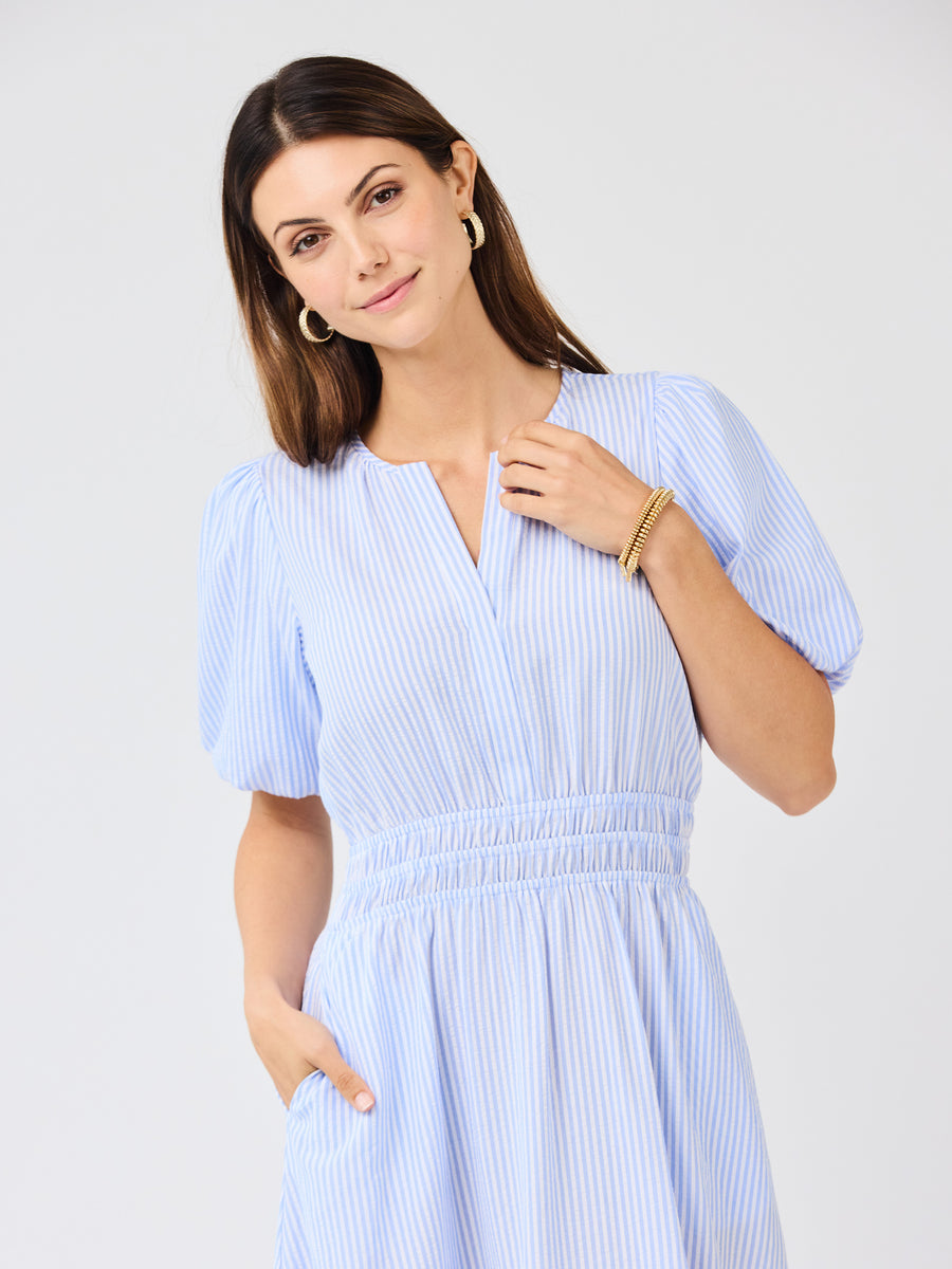 blue seersucker dress women Tracey a new photo of 100% Cotton mermaid evening dresses Size:US 6Y