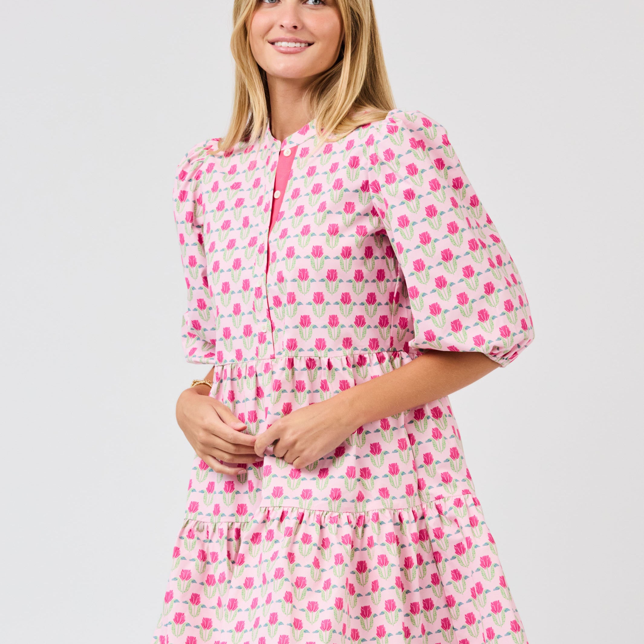 Riley Mini Dress | Flora Fanfare Pink