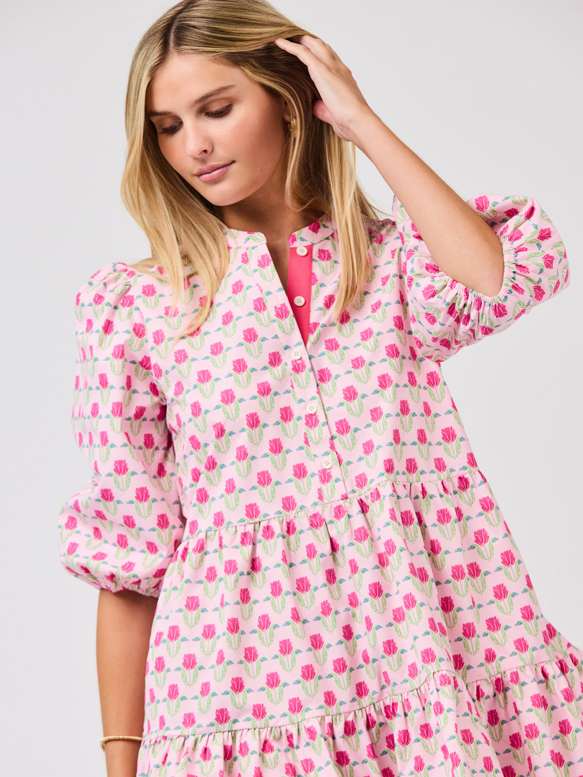 Riley Mini Dress | Flora Fanfare Pink
