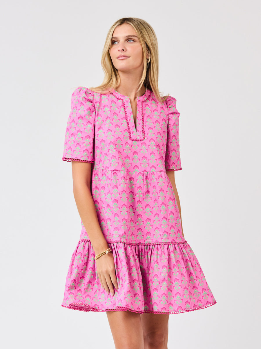 Adelyn Dress | Deco Lilies Fuchsia – Mary Square