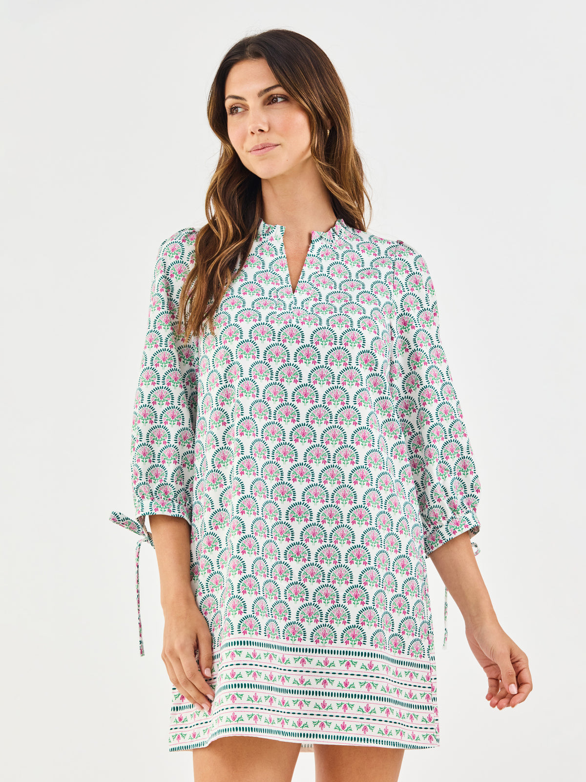 Lainey Dress | Sunshower Flora White