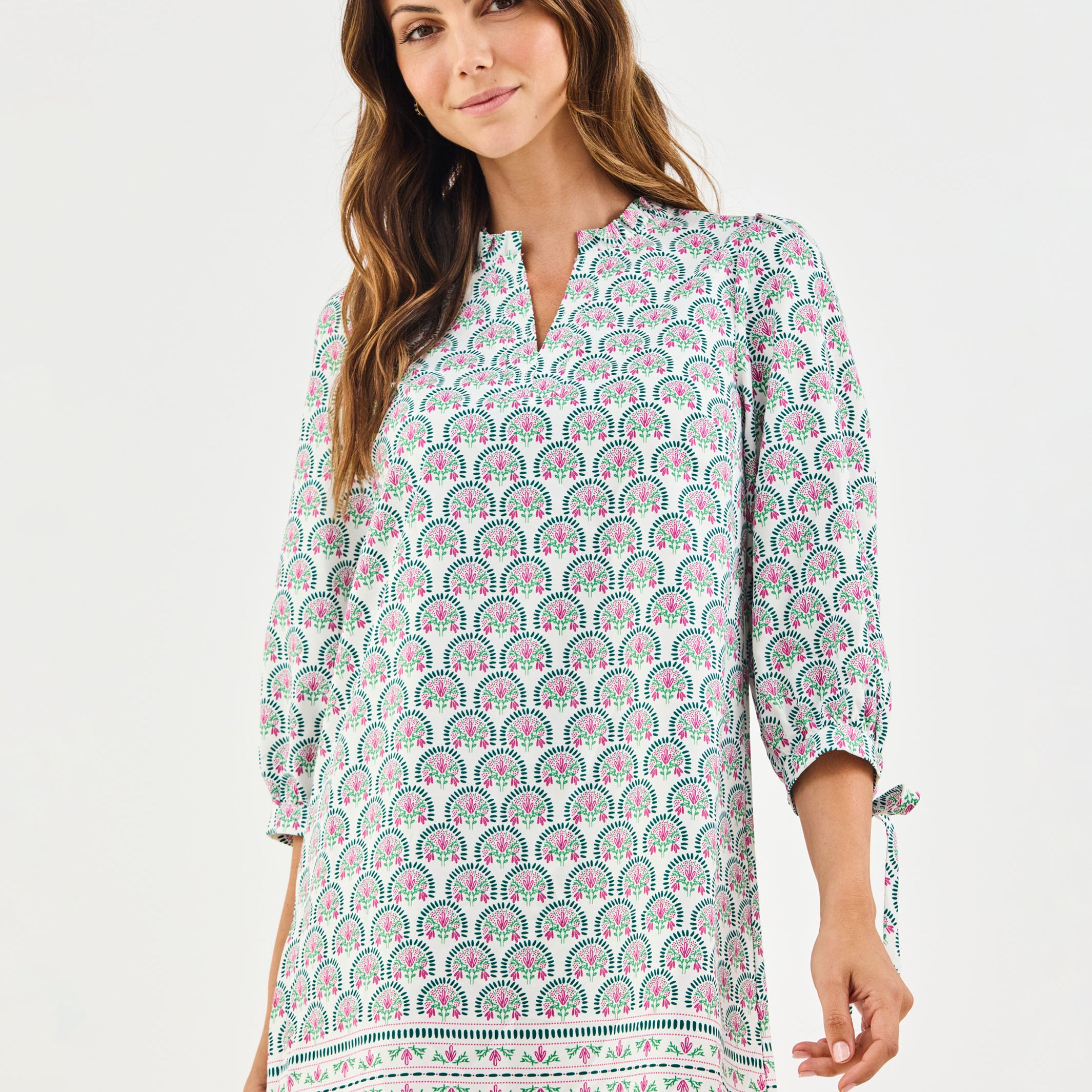 Lainey Dress | Sunshower Flora White