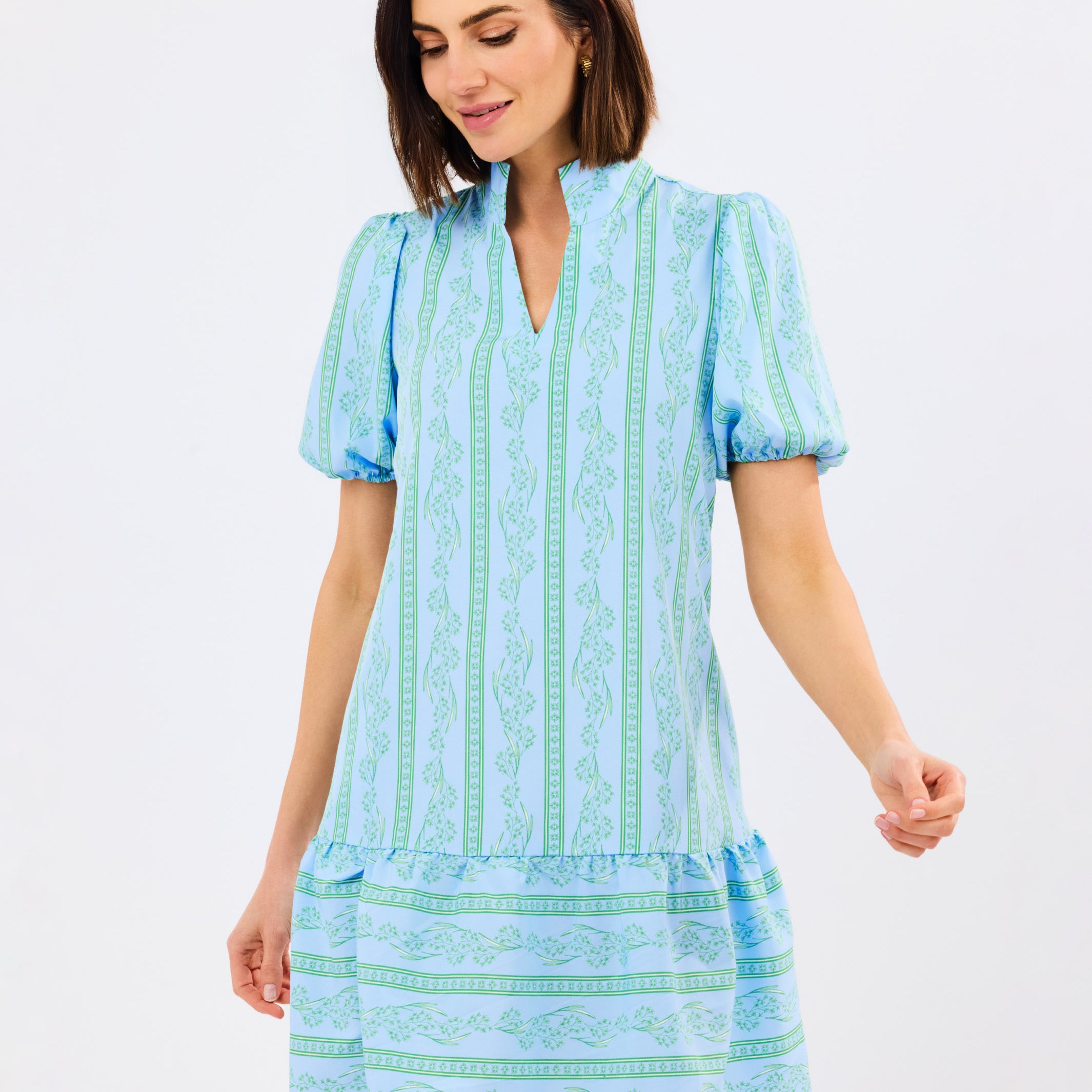 Nancy Dress | Garden Lace Blue