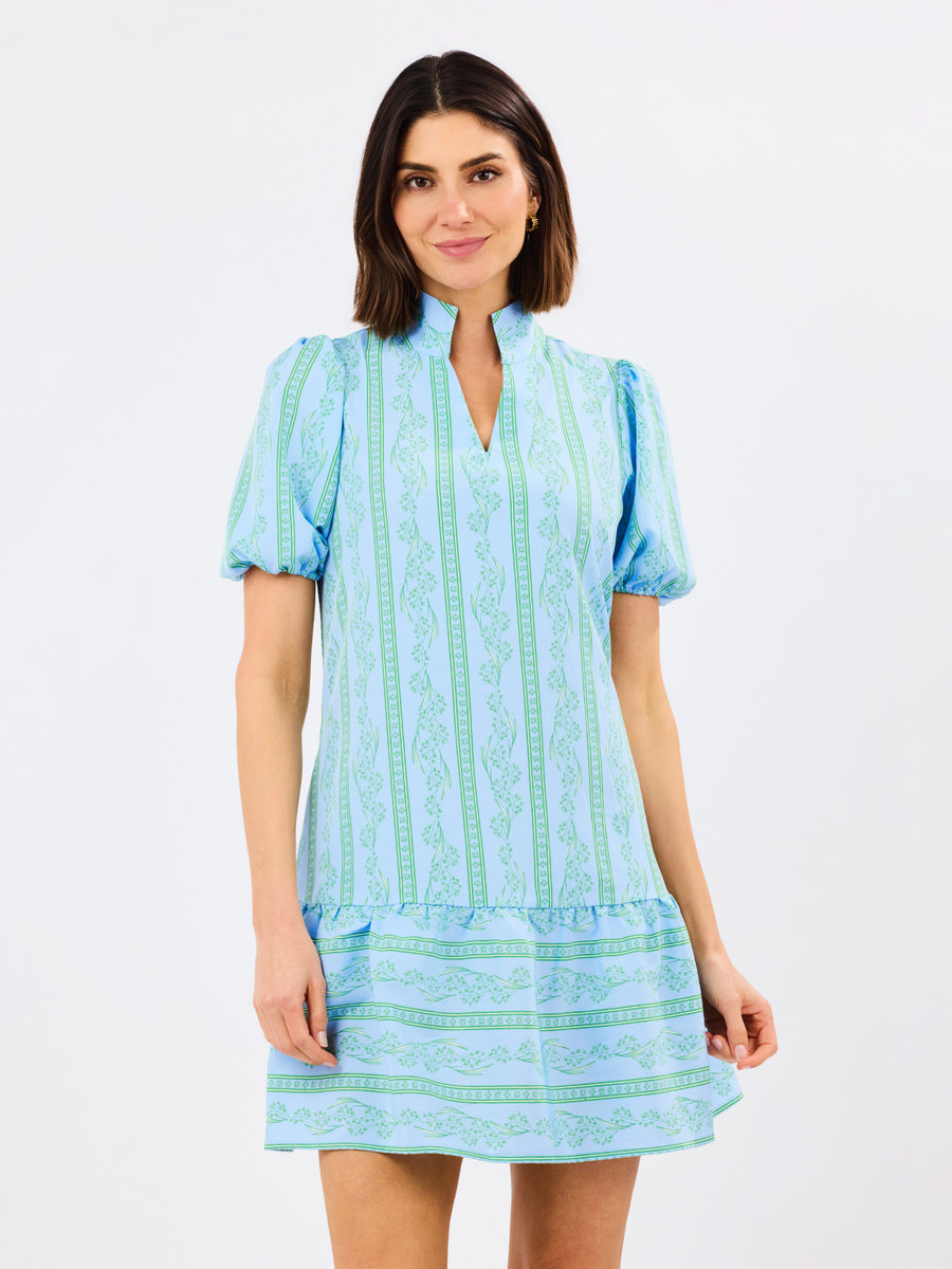 Mary Square Nancy Dress Garden Lace S / Blue