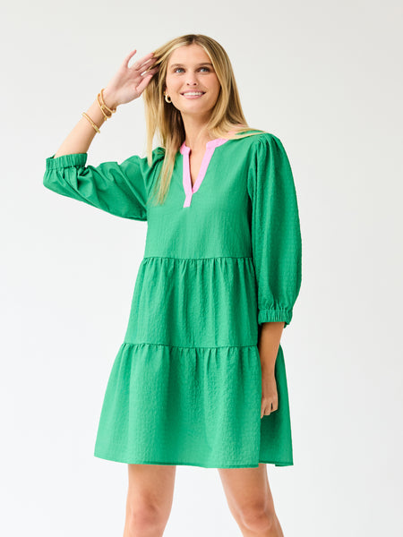 green dress with ruffle sleeves Corset-Bodice Long Emerald Green Formal Dress main image 0