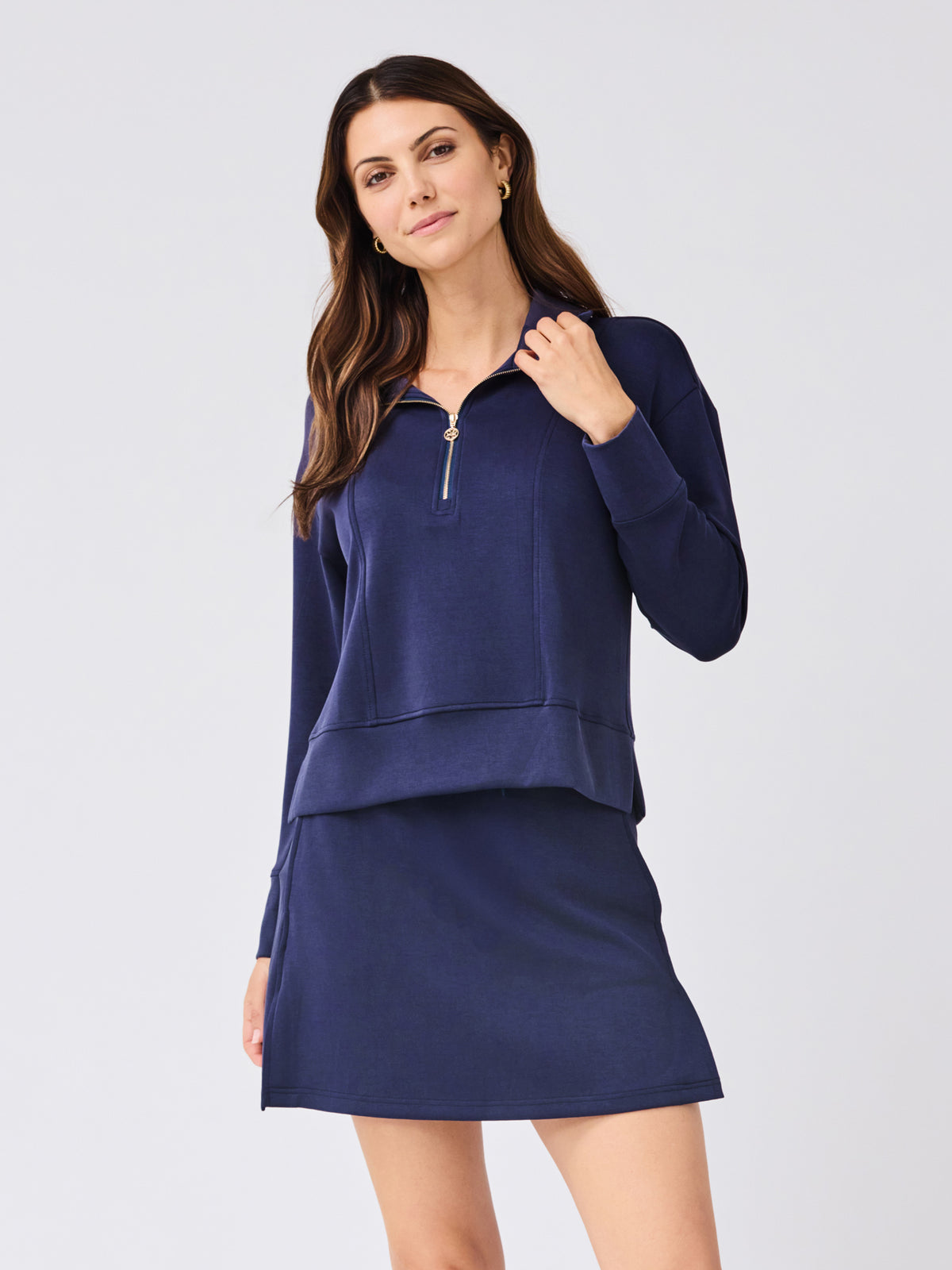 Regan Half Zip Pullover | Navy