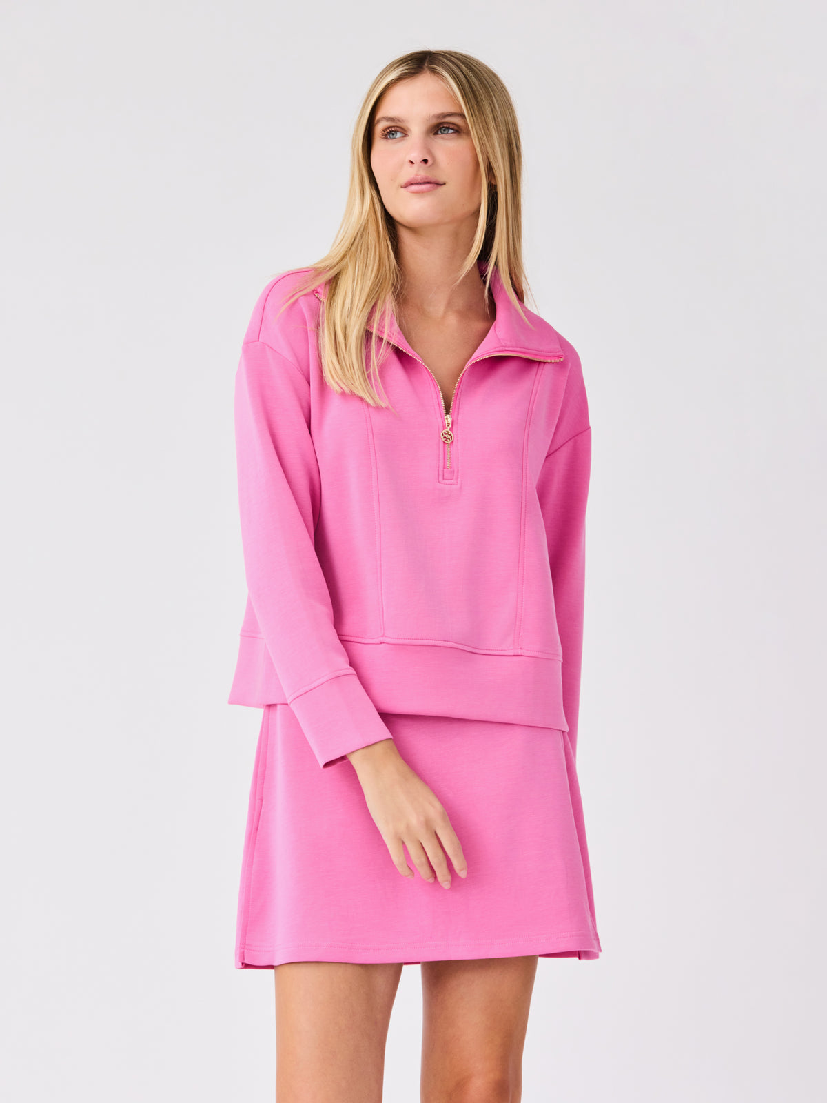 Regan Half Zip Pullover | Pink