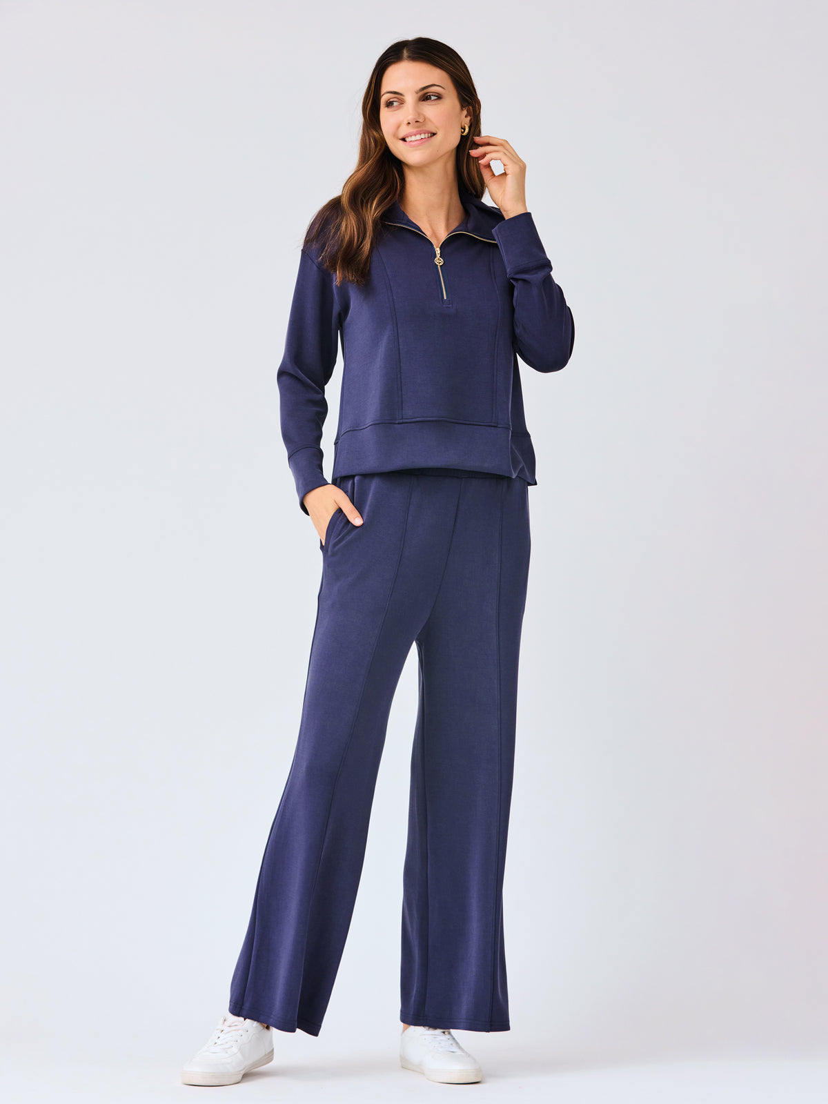 Regan Half Zip Pullover | Navy