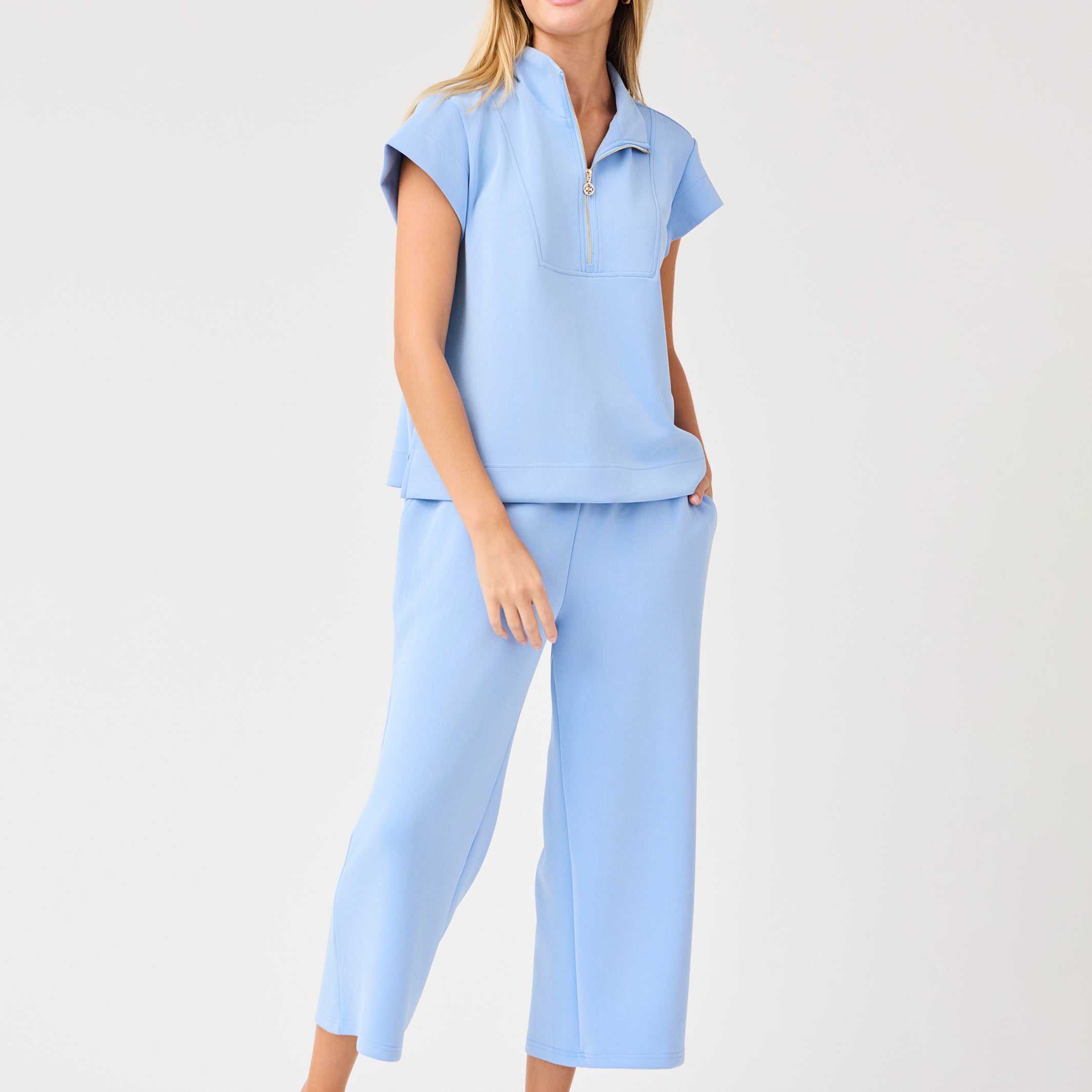 Sabrina Cropped Pants | Blue
