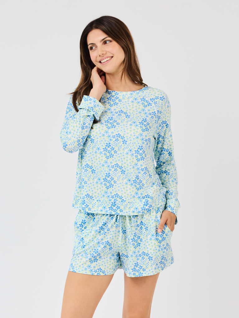Women's Annie Shorts Set | Larkspur Fields Blue – Mary Square