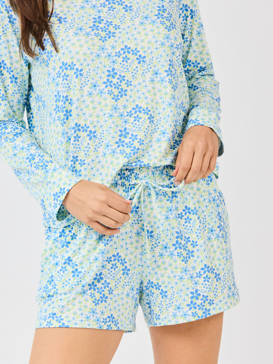 Women's Annie Shorts Set | Larkspur Fields Blue – Mary Square