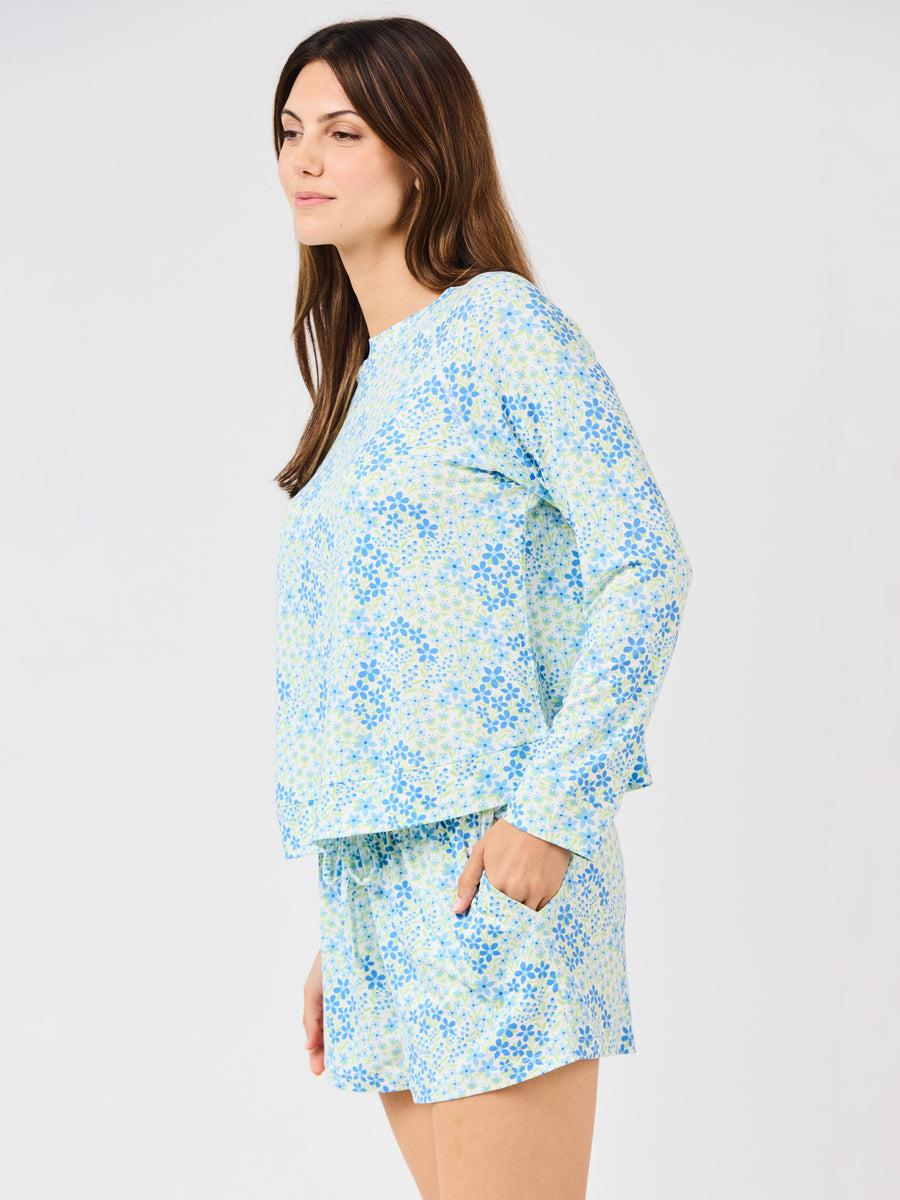 Women's Annie Shorts Set | Larkspur Fields Blue – Mary Square