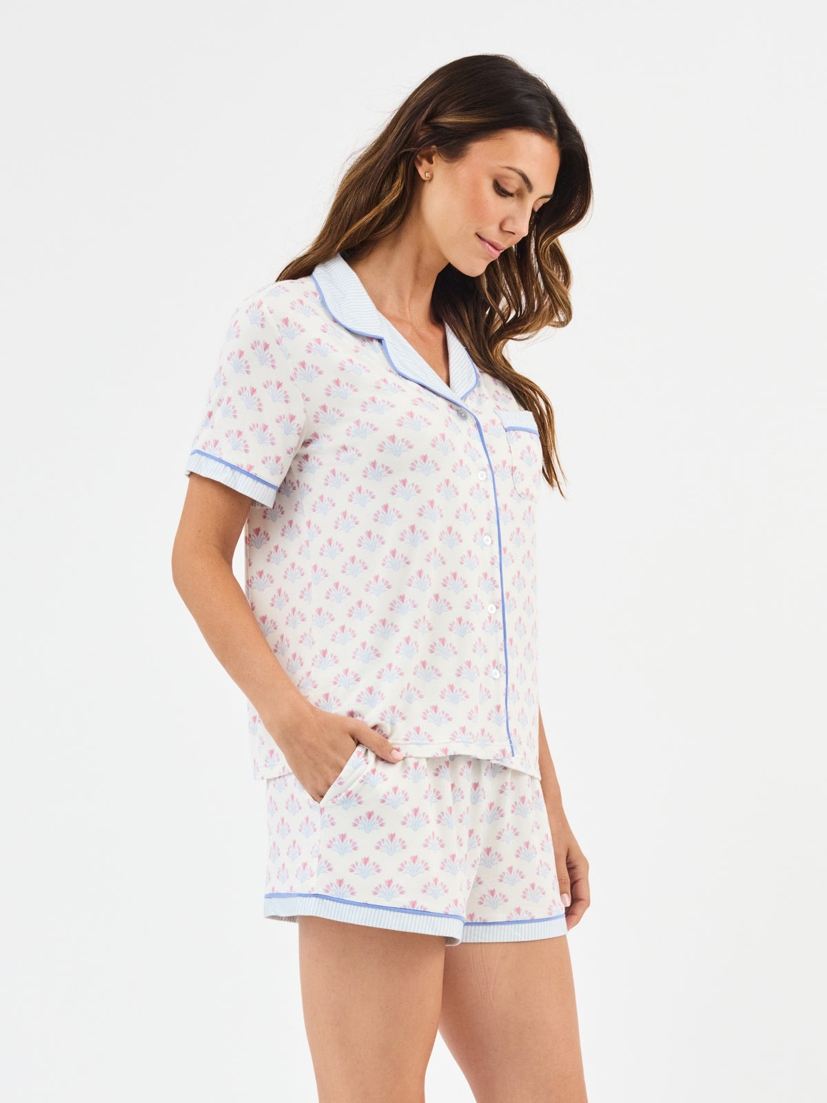 Women's Charlotte Shorts Set | Belle Blooms White