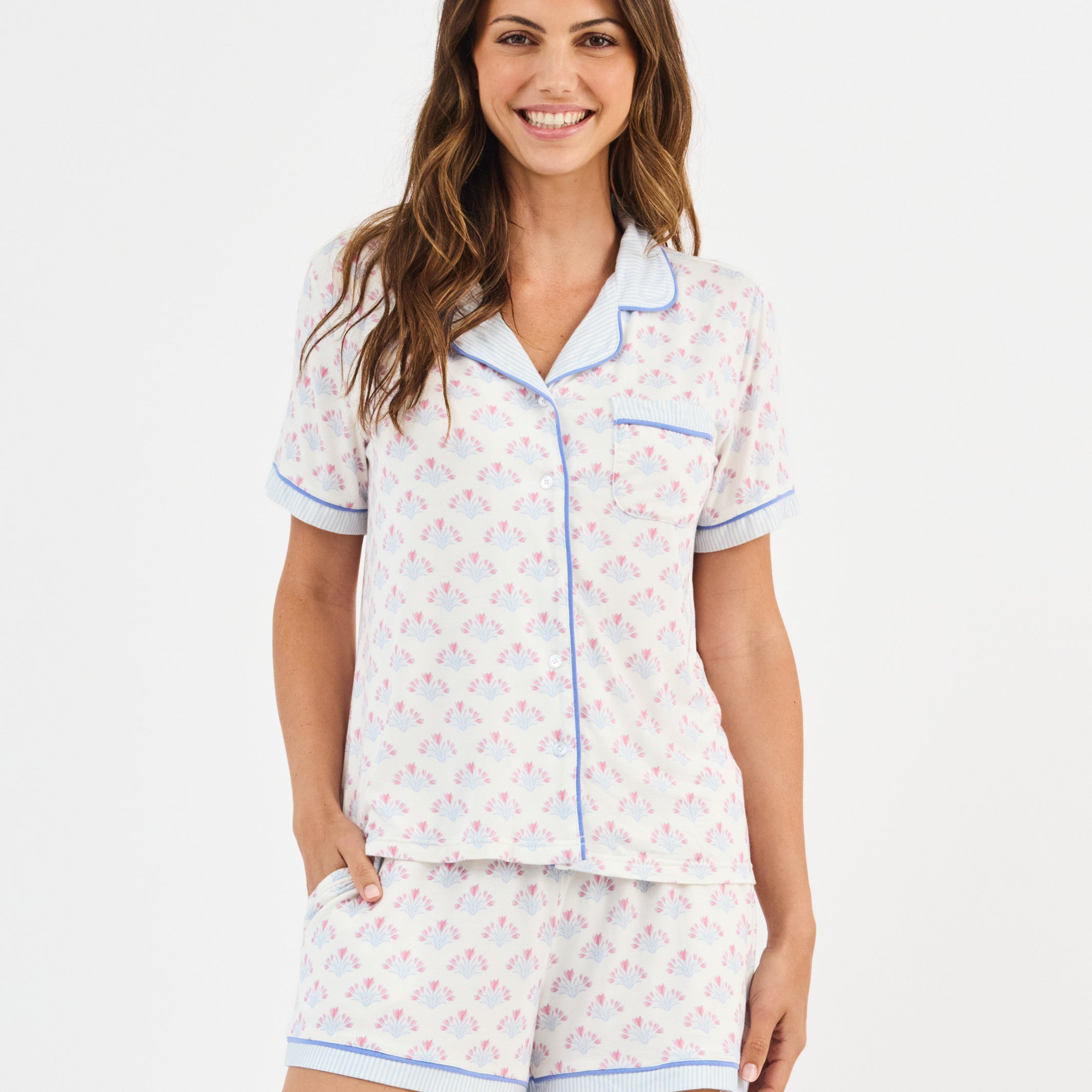 Women's Charlotte Shorts Set | Belle Blooms White
