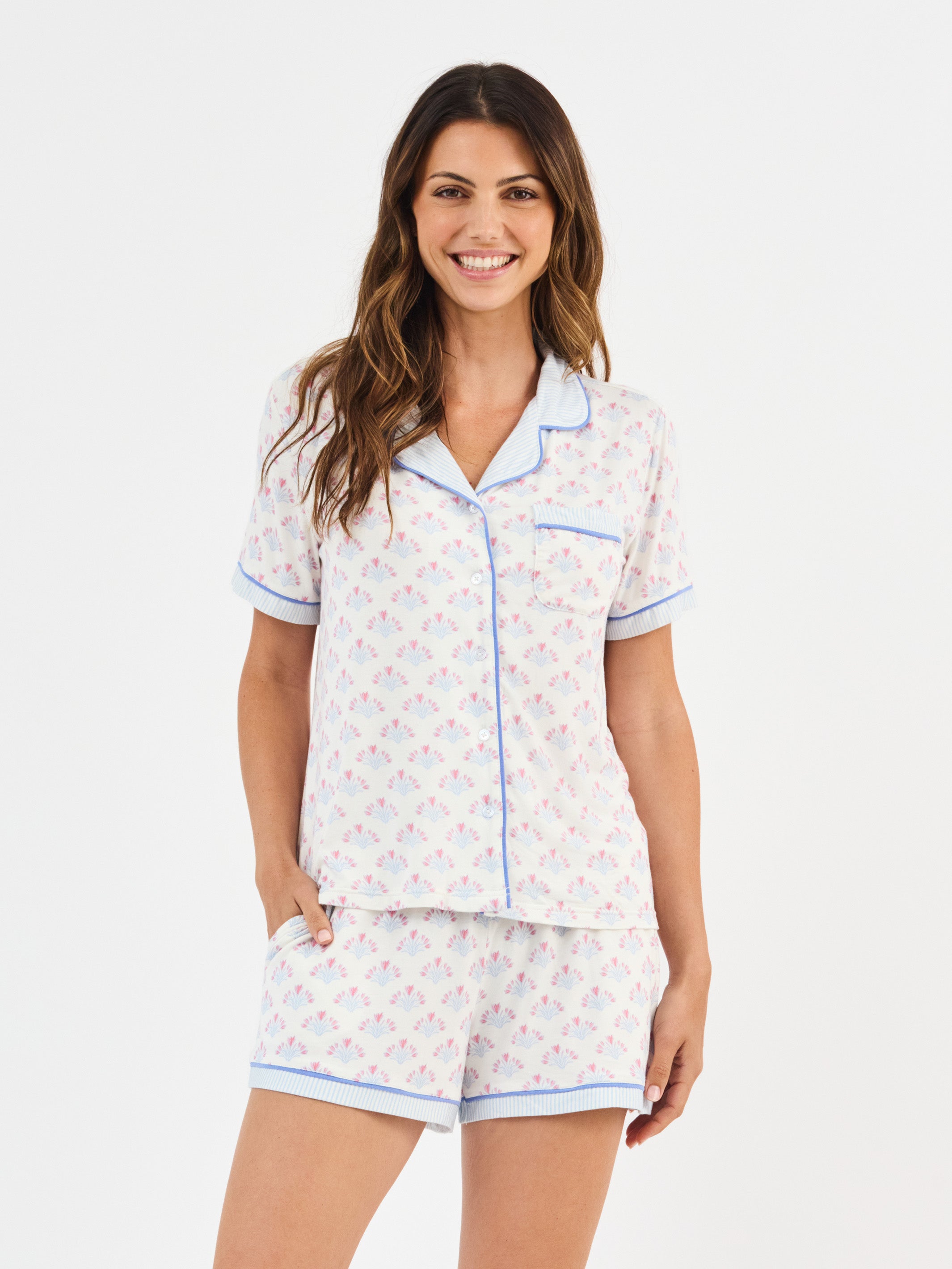 Women's Charlotte Shorts Set | Belle Blooms White