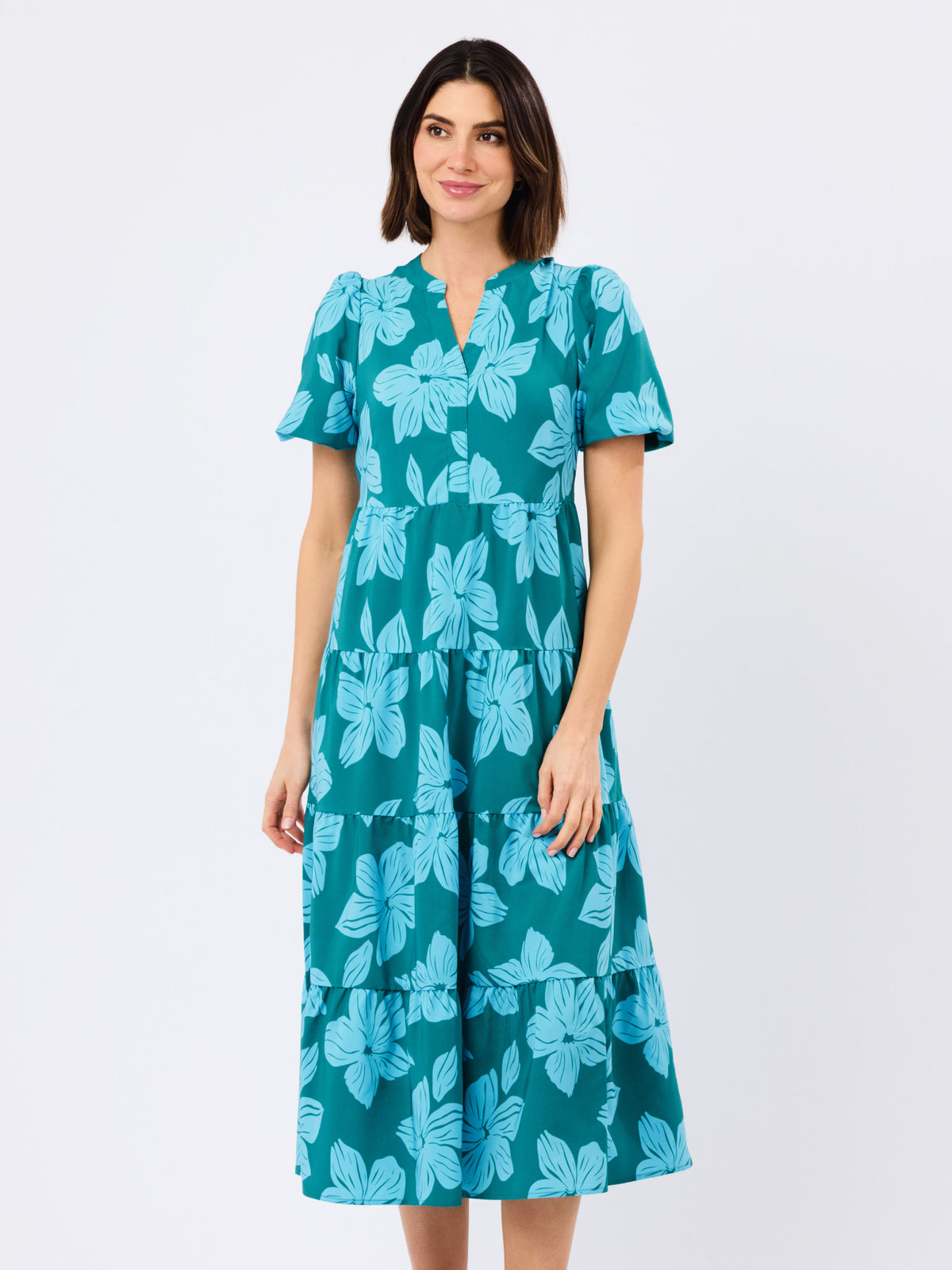 Kinsley Dress | Lagoon Bloom Ocean