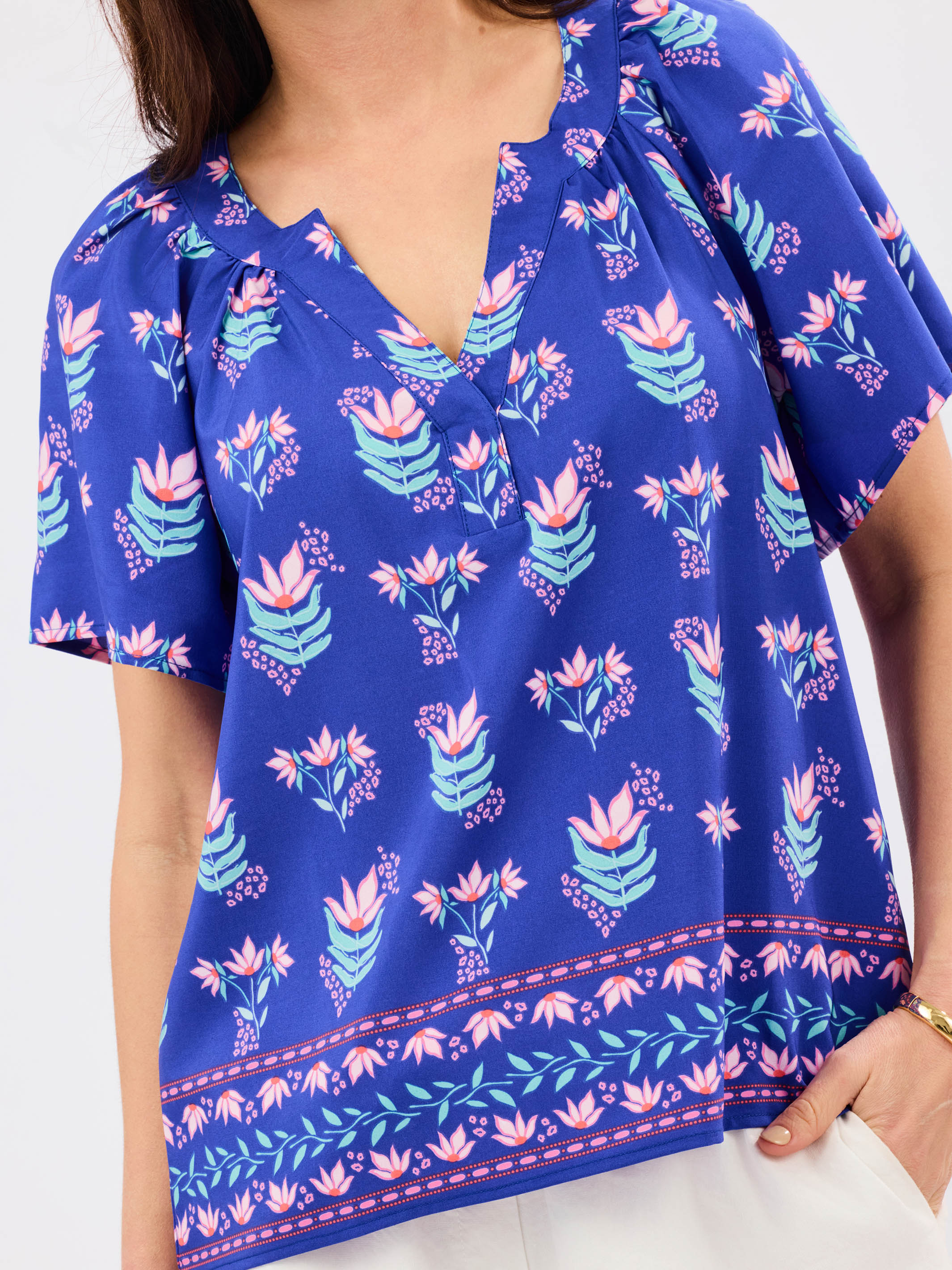 Lori Top | Petal Keepsake Blue