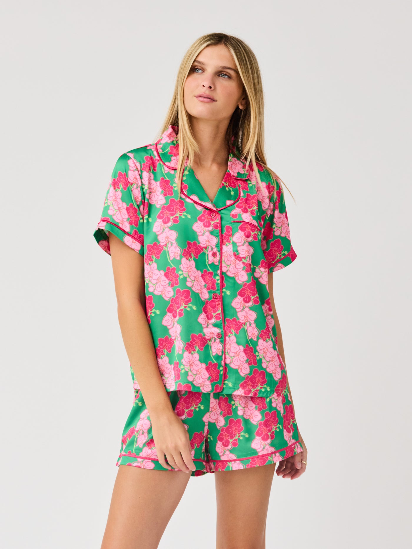 Mary Square - Charlotte Shorts PJ Set - Orchid Reverie M