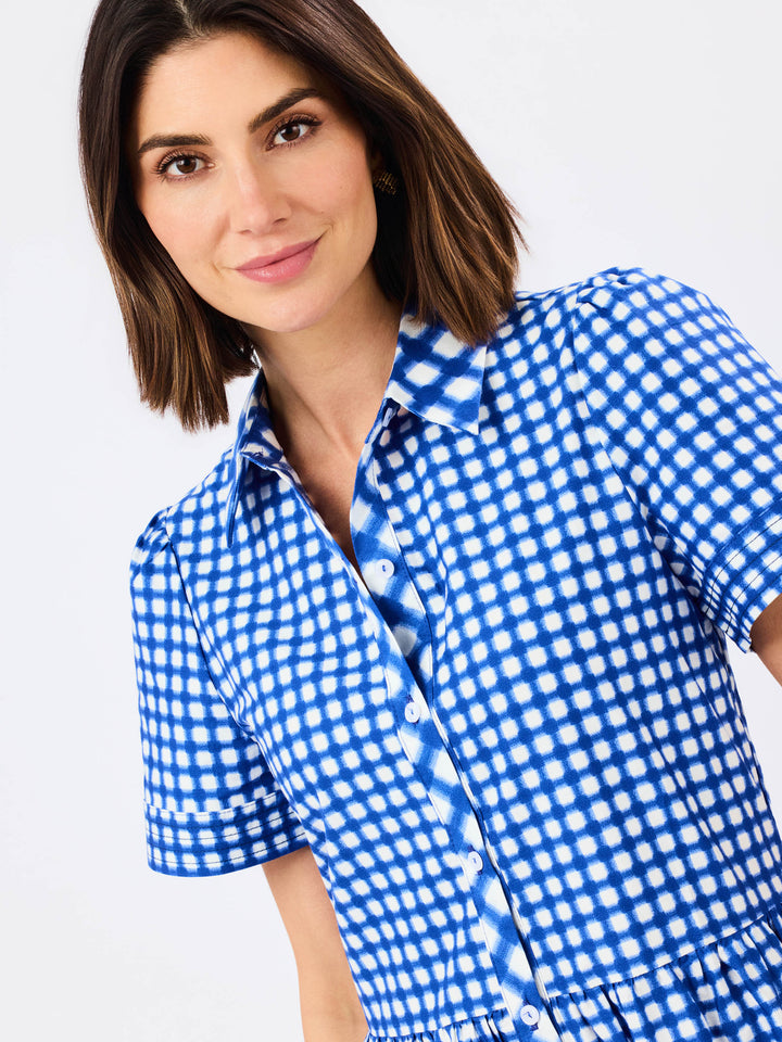 Jema Dress | Gingham Mix Navy – Mary Square